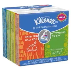 Kleenex Pocket Pack Facial Tissue, 10 per Pack, 1 Case of 96