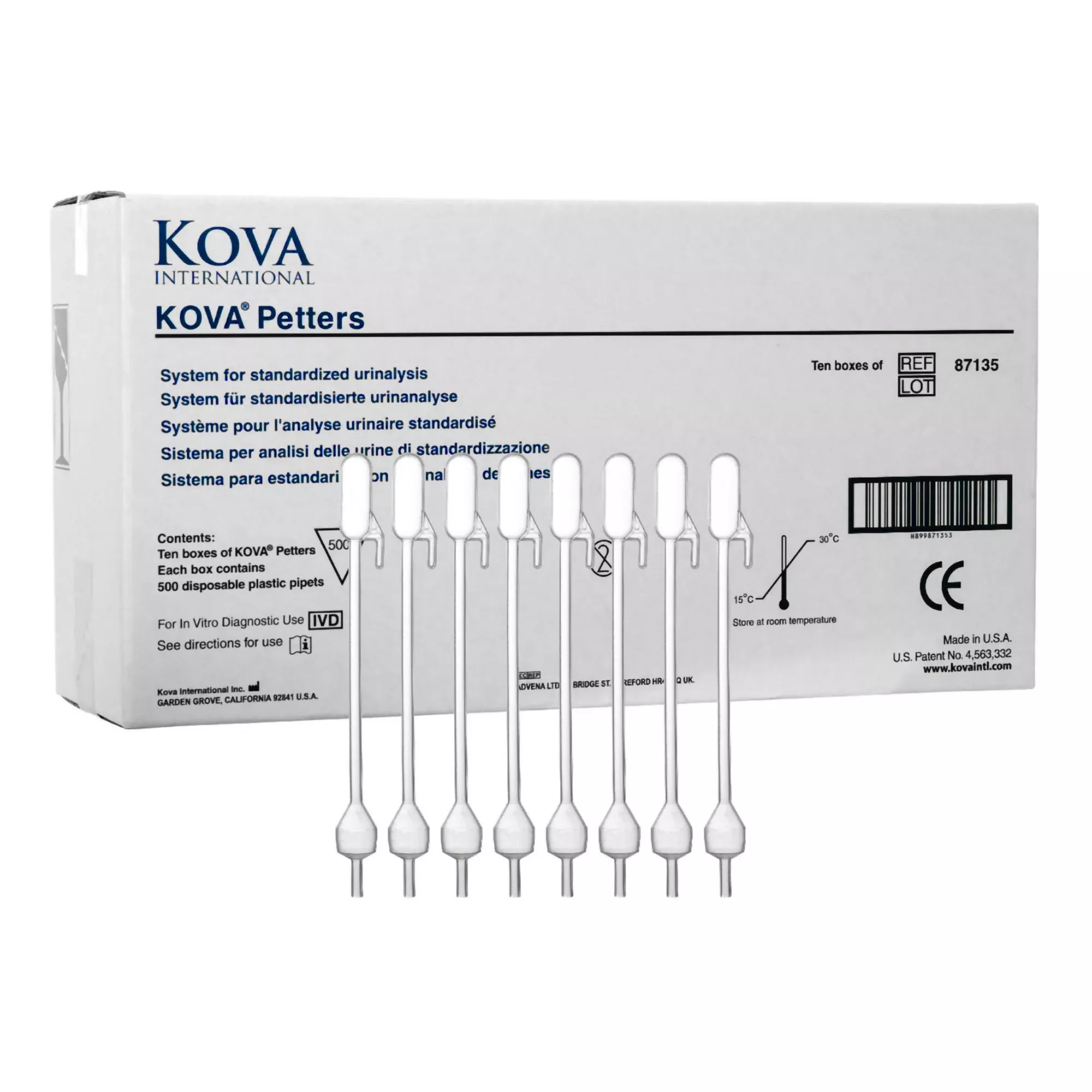 Kova Petter Pipette, 1 Box of 500