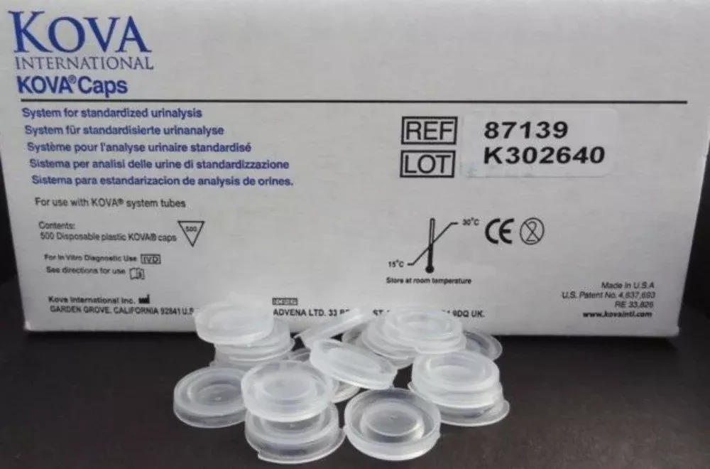 Kova Snap Cap Urinalysis Cap, 1 Box of 500