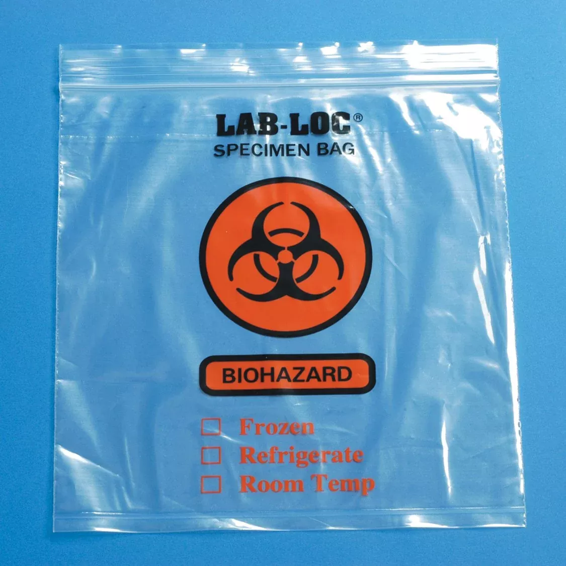 LAB-LOC Specimen Transport Bag with Document Pouch, 8 x 10 Inch, 1 Each