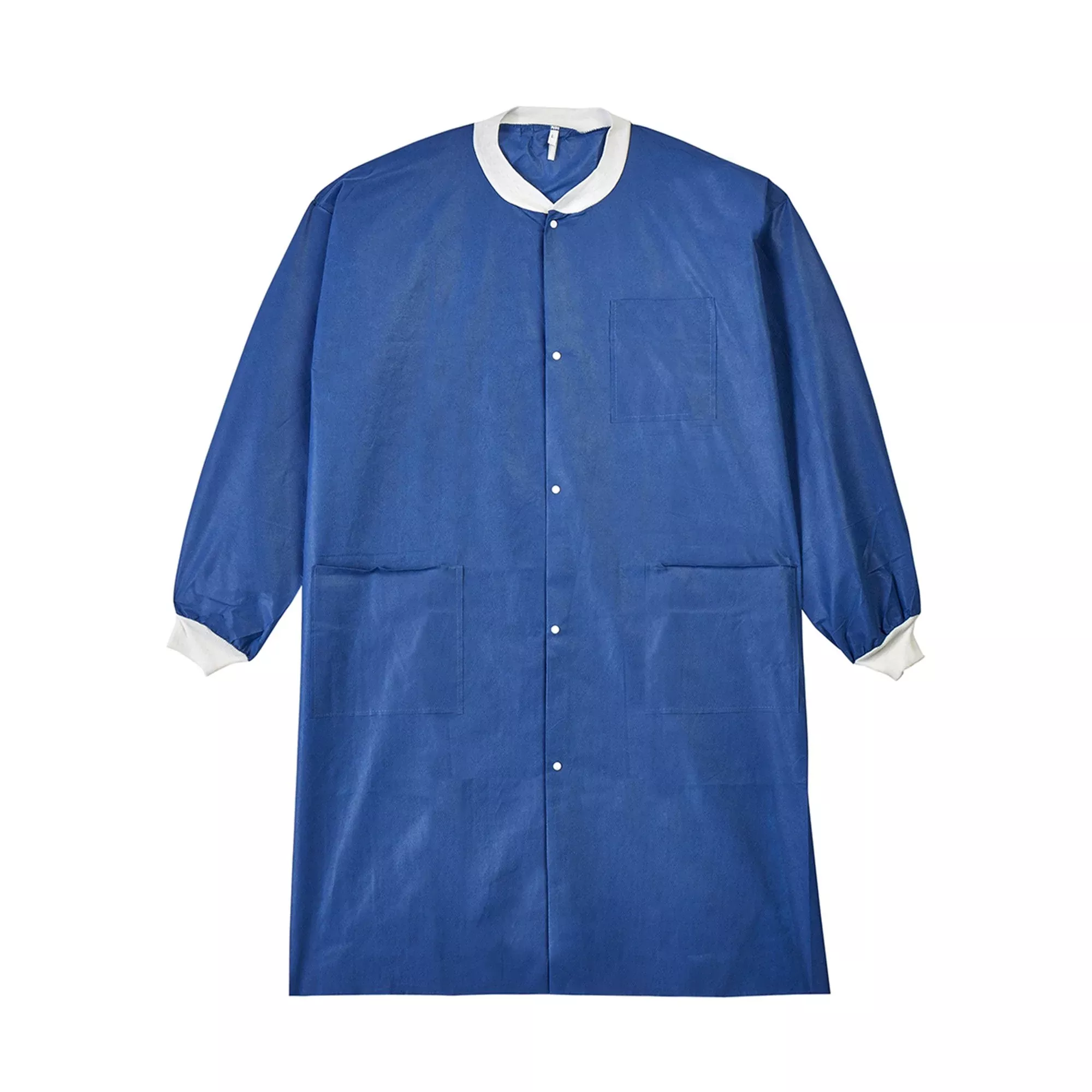 LabMates Lab Coat, Small, Blue, 1 Bag of 10