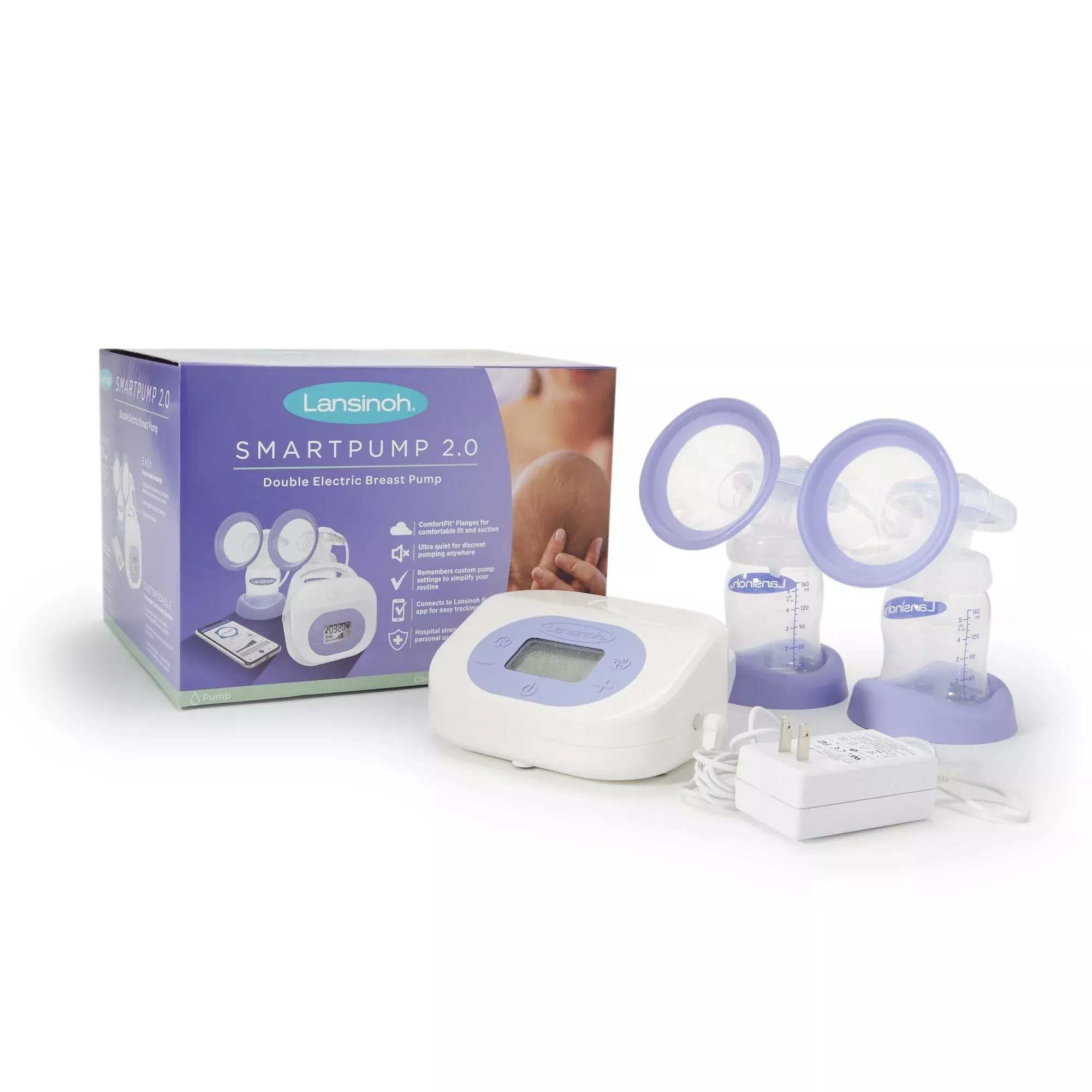 Lansinoh Smartpump 2.0 Double Electric Breast Pump Kit, 1 Case