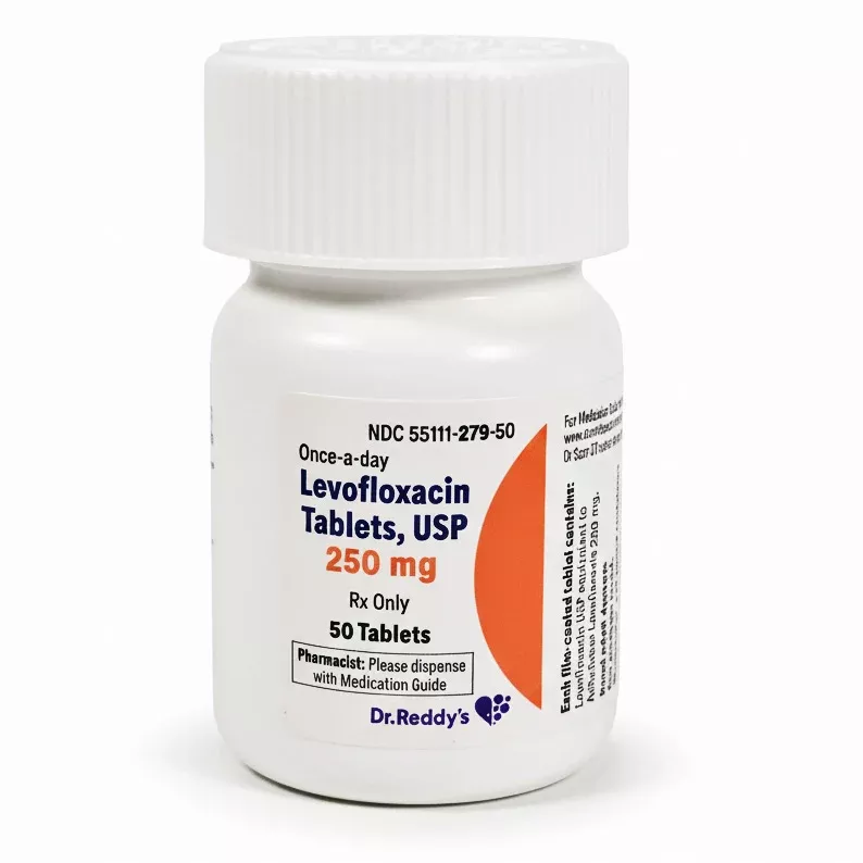 Levofloxacin Tablets 250 mg Dr Reddys, 50 Count (RX)