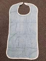 Lew Jan Textile Hook and Loop Closure Reusable Bib, Blue, 1 Dozen