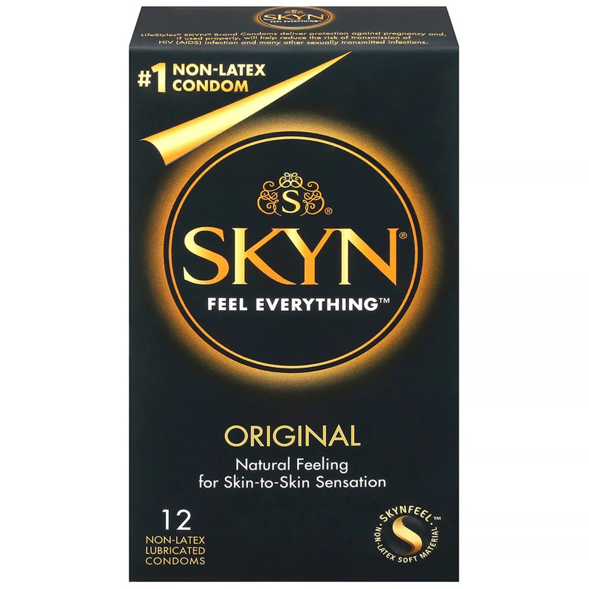 Lifestyles Skyn Polyisoprene Lubricated Condom, 1 Box of 12