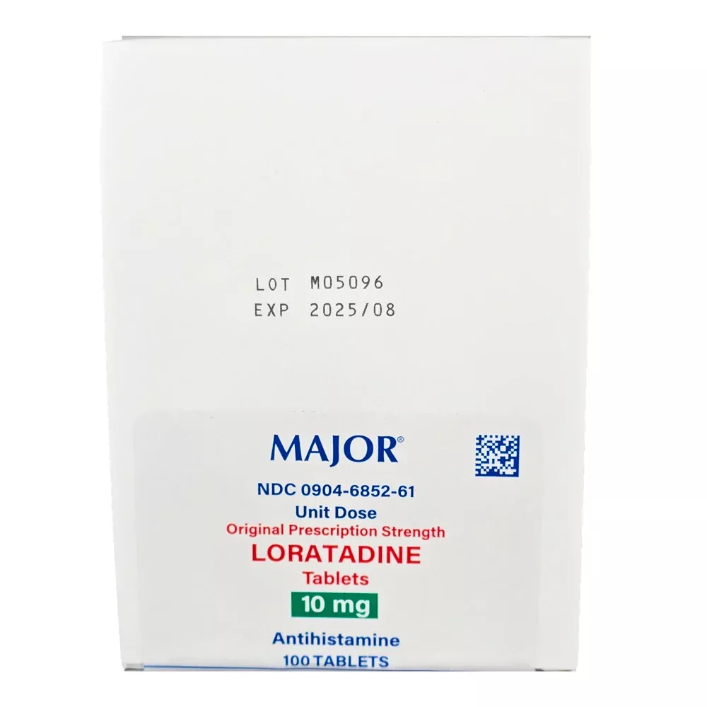 Loratadine 10 mg Antihistamine Unit Dose Packets 100 Per Box
