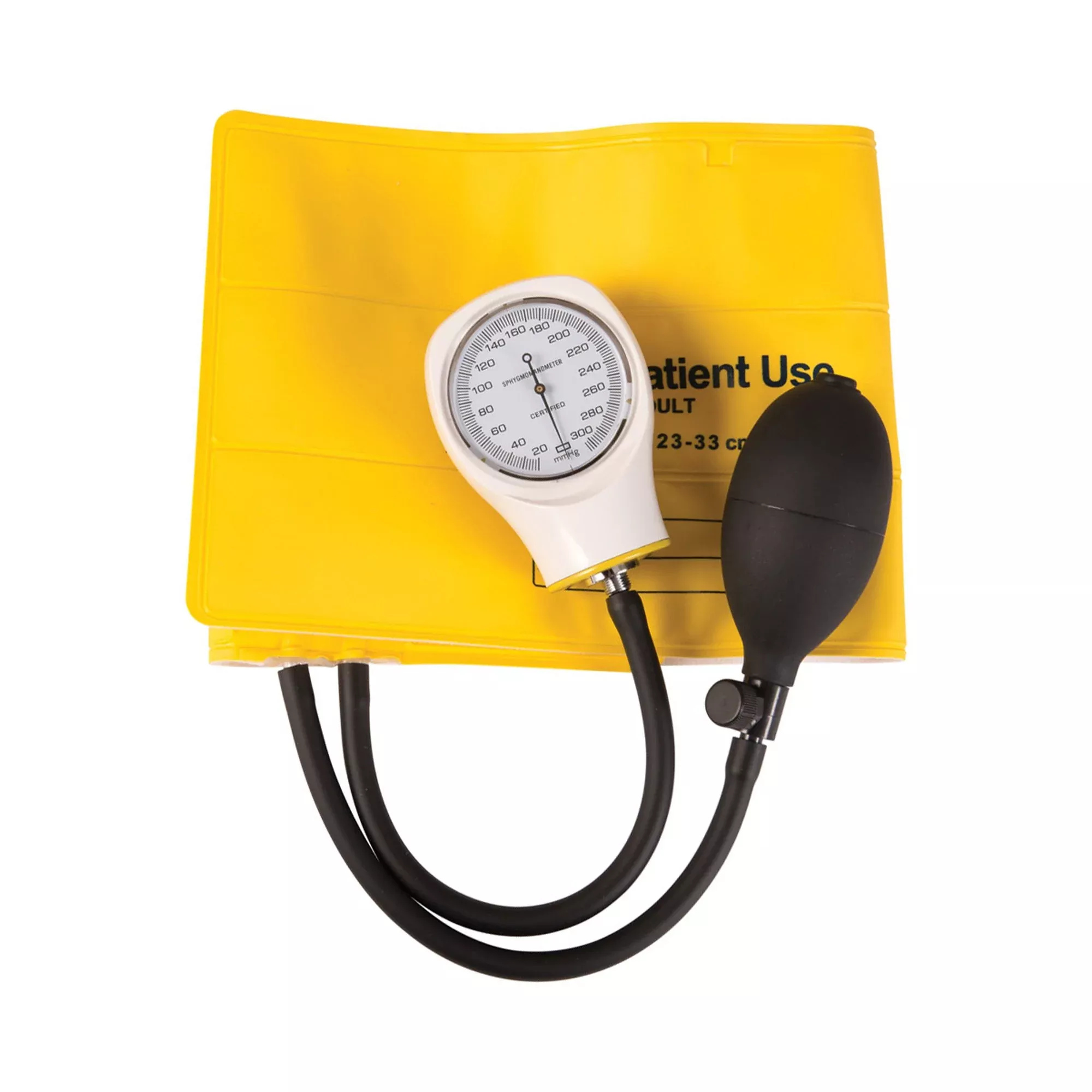 MABIS Blood Pressure Cuff, Yellow, 1 Box of 5