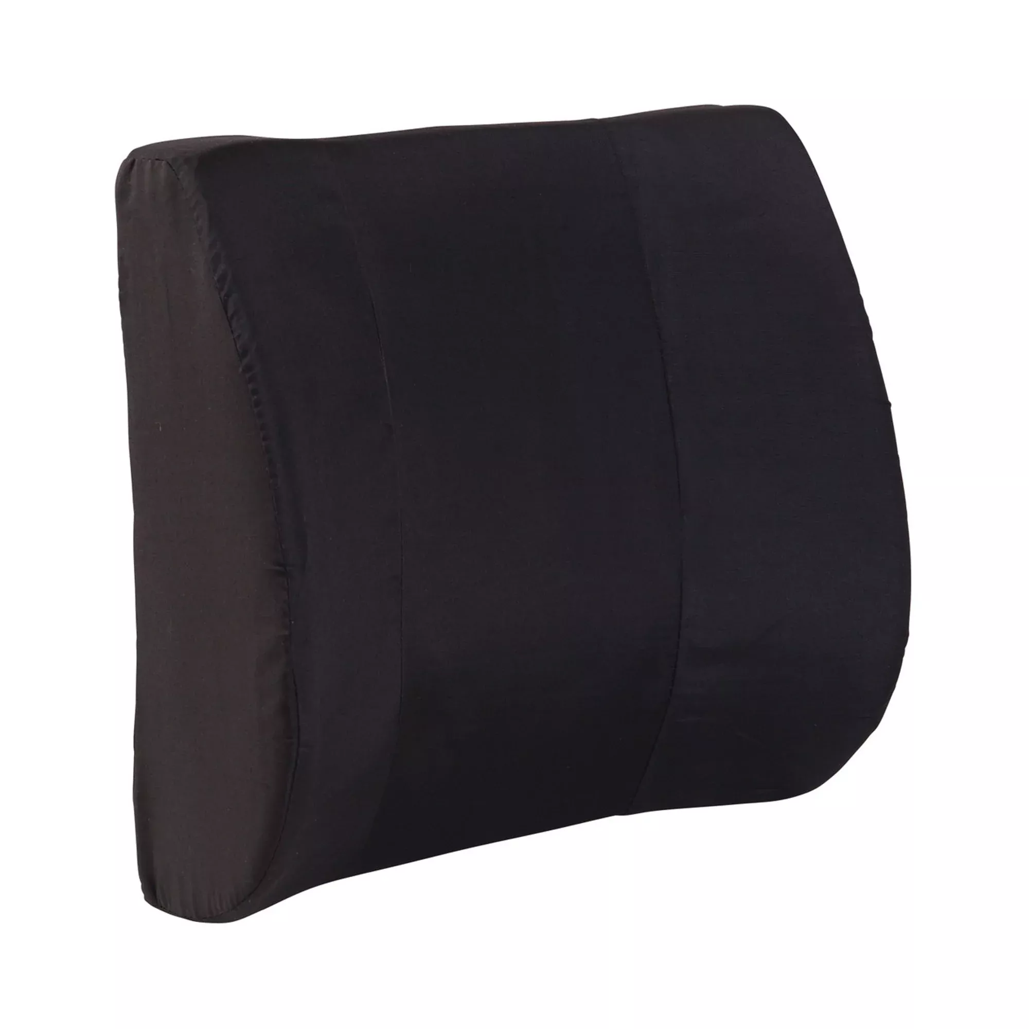 Mabis Lumbar Cushion, Standard, Black, 1 Each