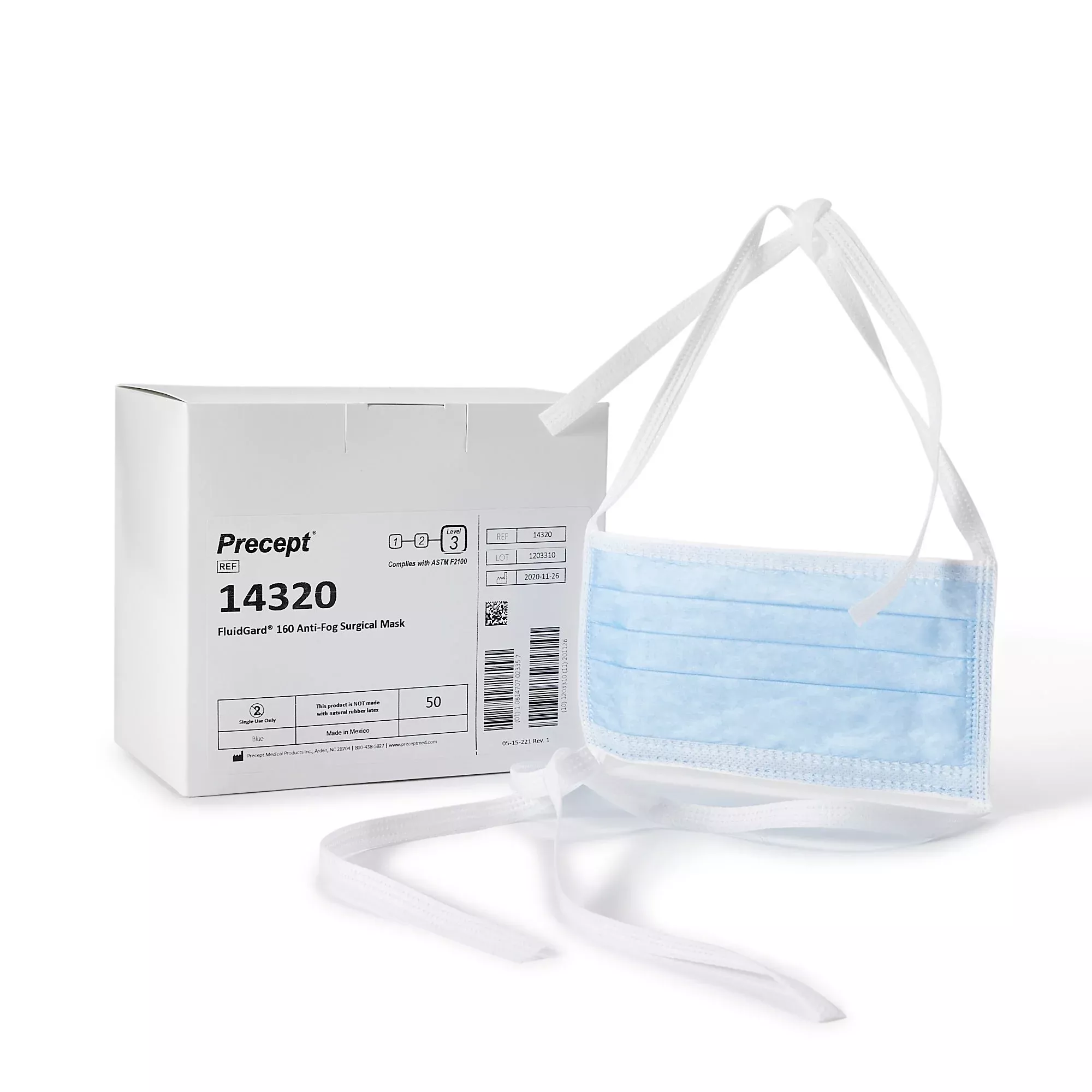 MASK, SURG TIES ASTM3 ANTIFOG (300/CS)
