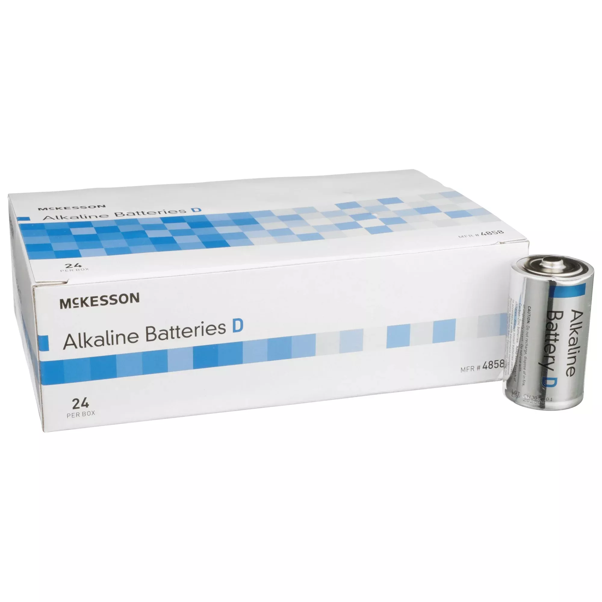 McKesson Alkaline Battery, D Cell, 1 Box of 24