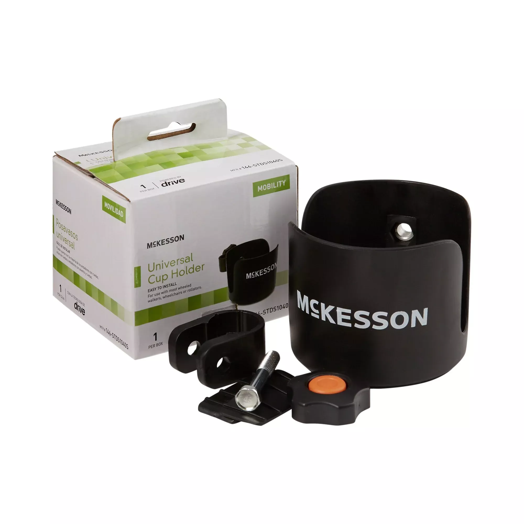 McKesson Cup Holder for Rollator / Walker / Wheelchair, 1 Case of 6