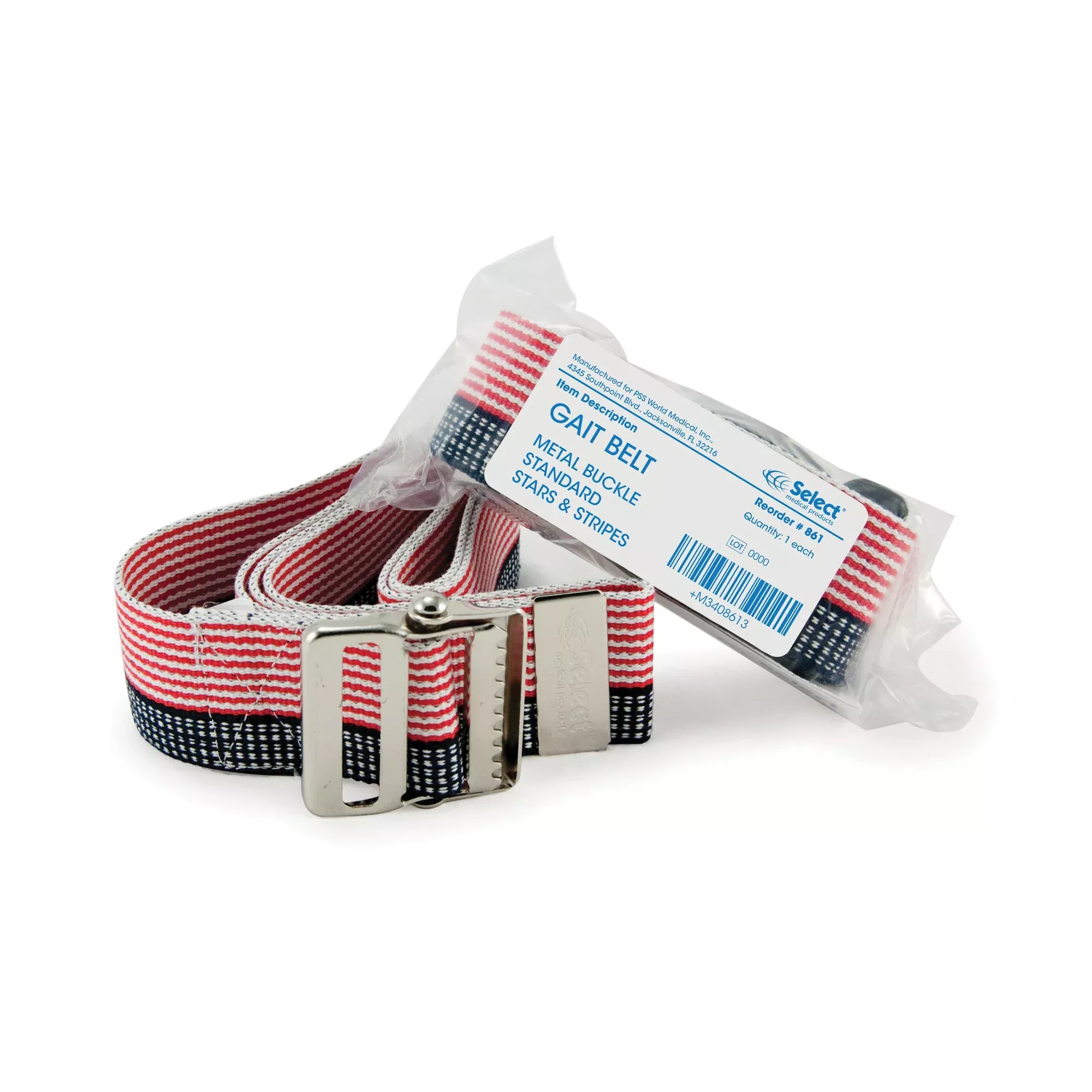 McKesson Gait Belt, 60 Inch, Stars and Stripes, 1 Case of 48