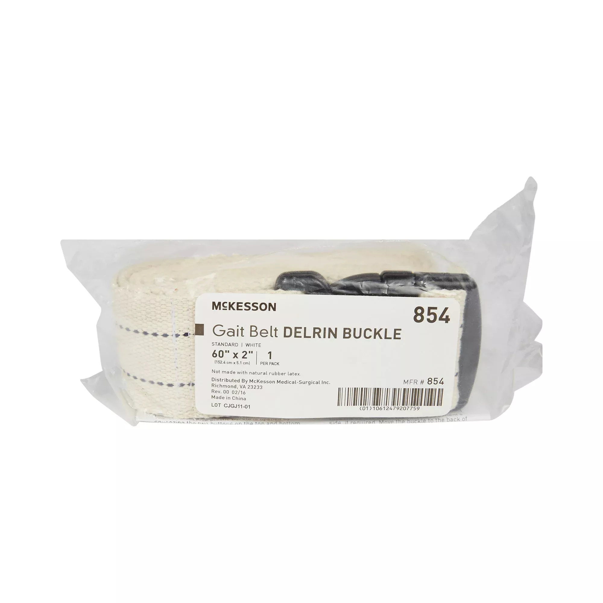 McKesson Gait Belt, 60 Inch, White, 1 Case of 48