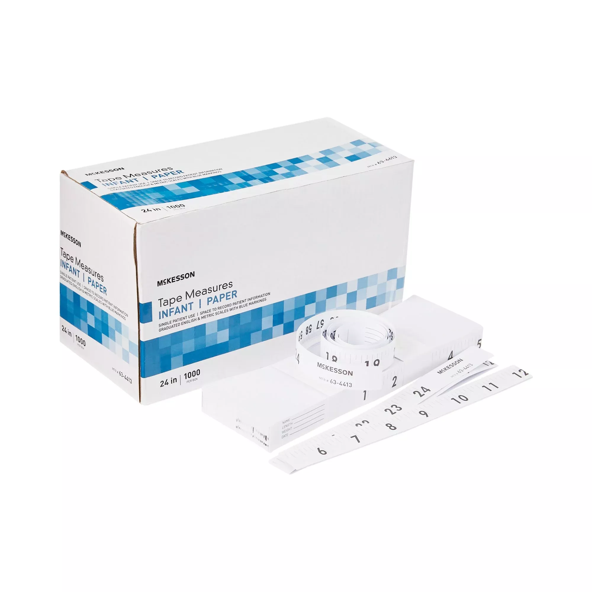 McKesson Paper Tape Measure, 1 Box of 1000