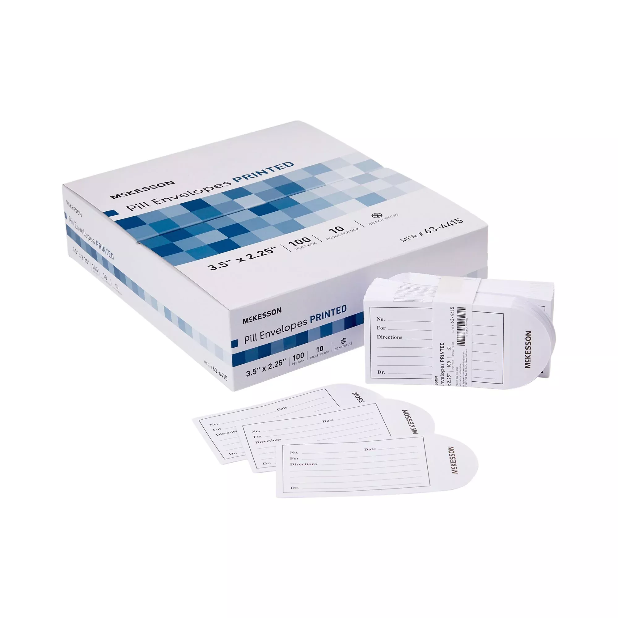 McKesson Pill Envelope, 3½ x 2¼ Inch, 1 Box of 10