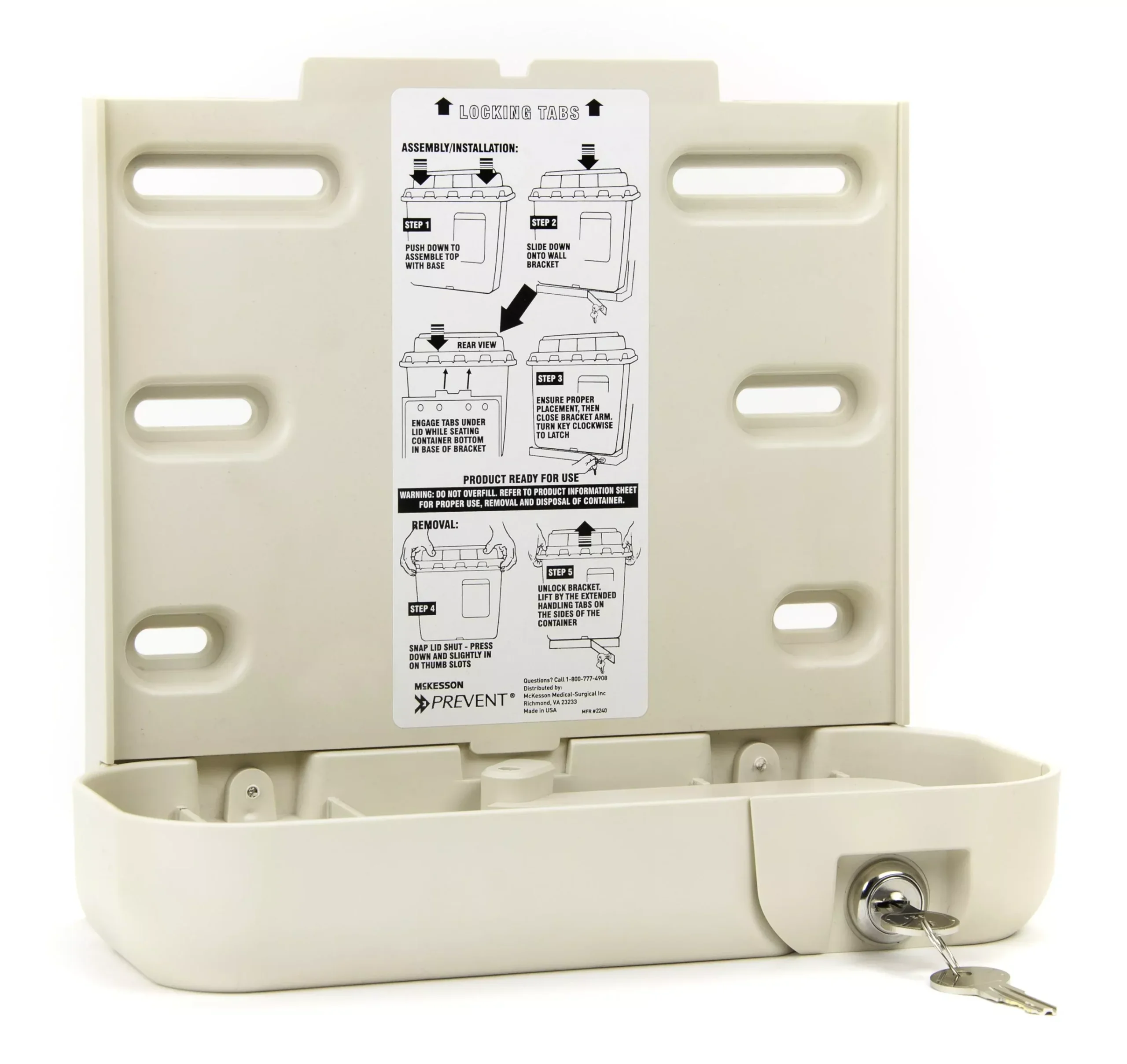 McKesson Prevent Sharps Collector Bracket, 1 Case of 2