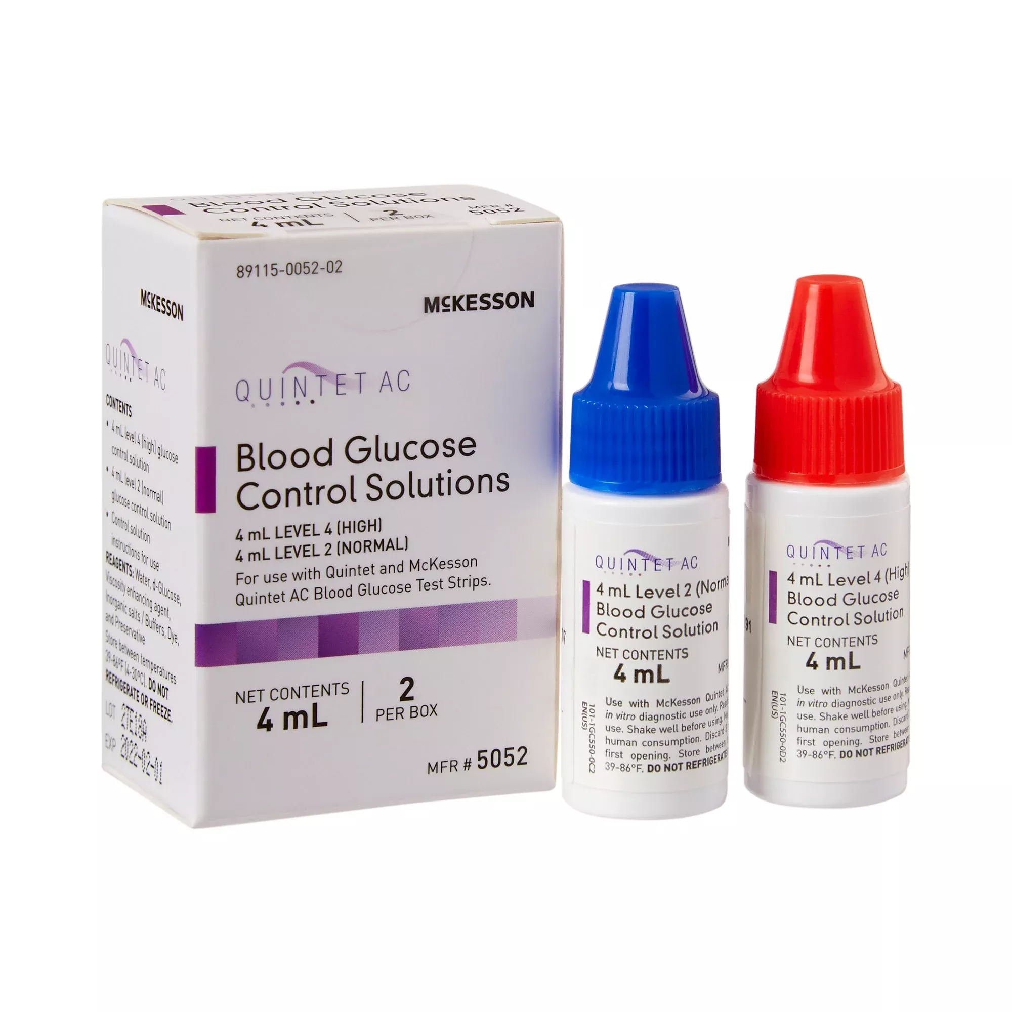 McKesson Quintet AC Glucose Control Solution, 4 mL, 1 Box