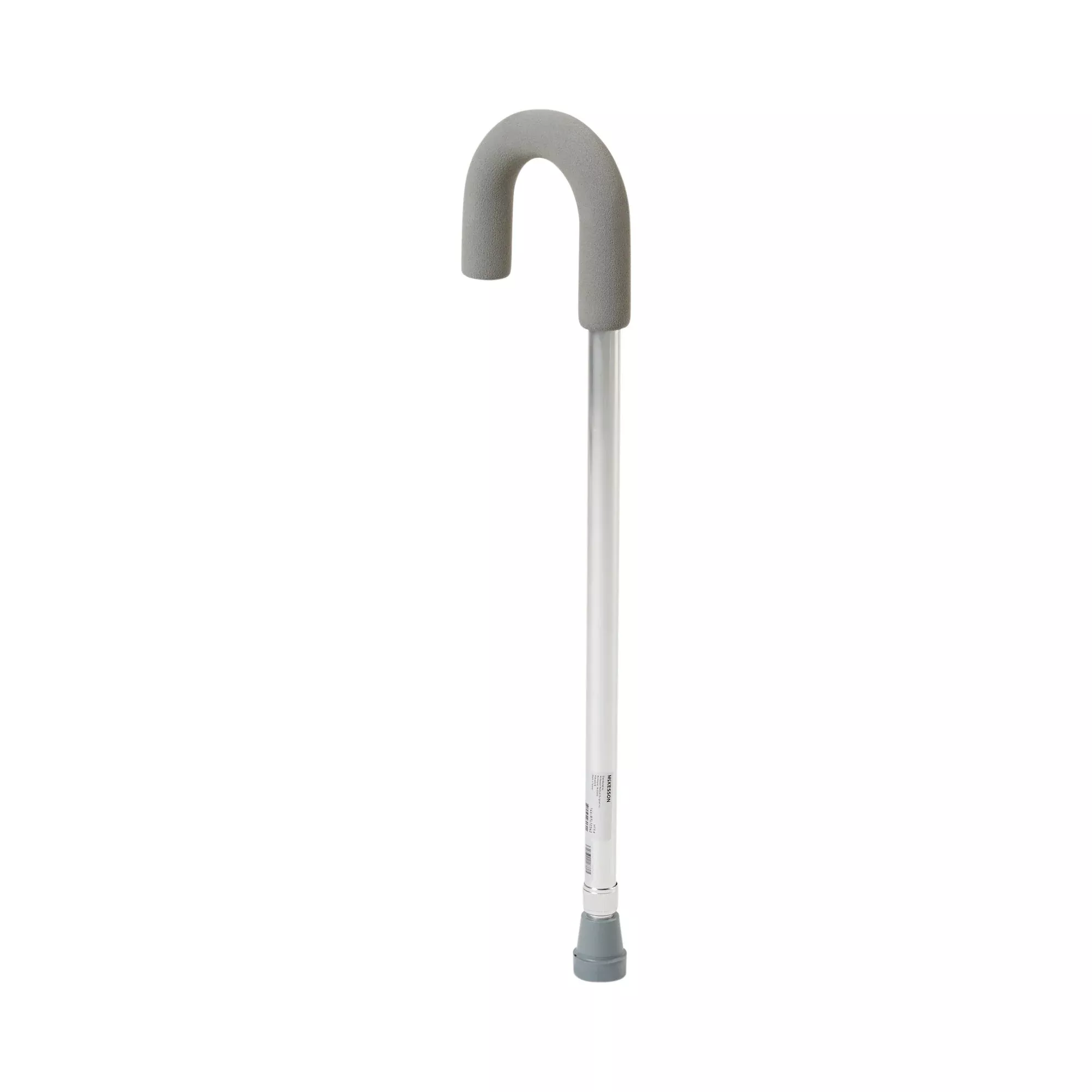 McKesson Round Handle Cane, Aluminum, Height Adjustable, Foam Grip, 1 Case of 6