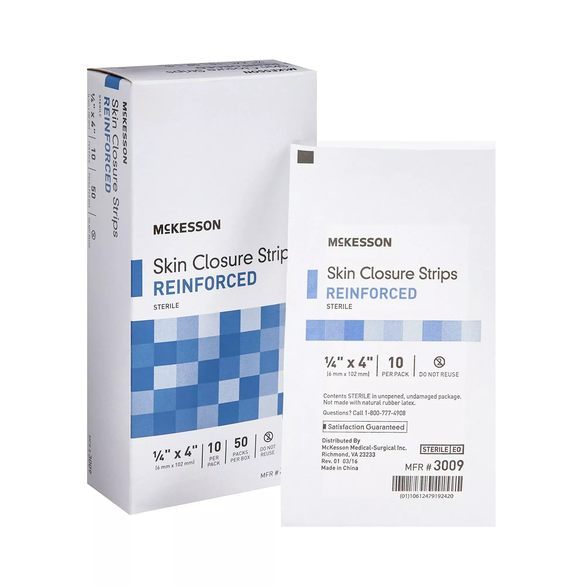 McKesson Skin Closure Reinforced Strip, 1 Box of 50