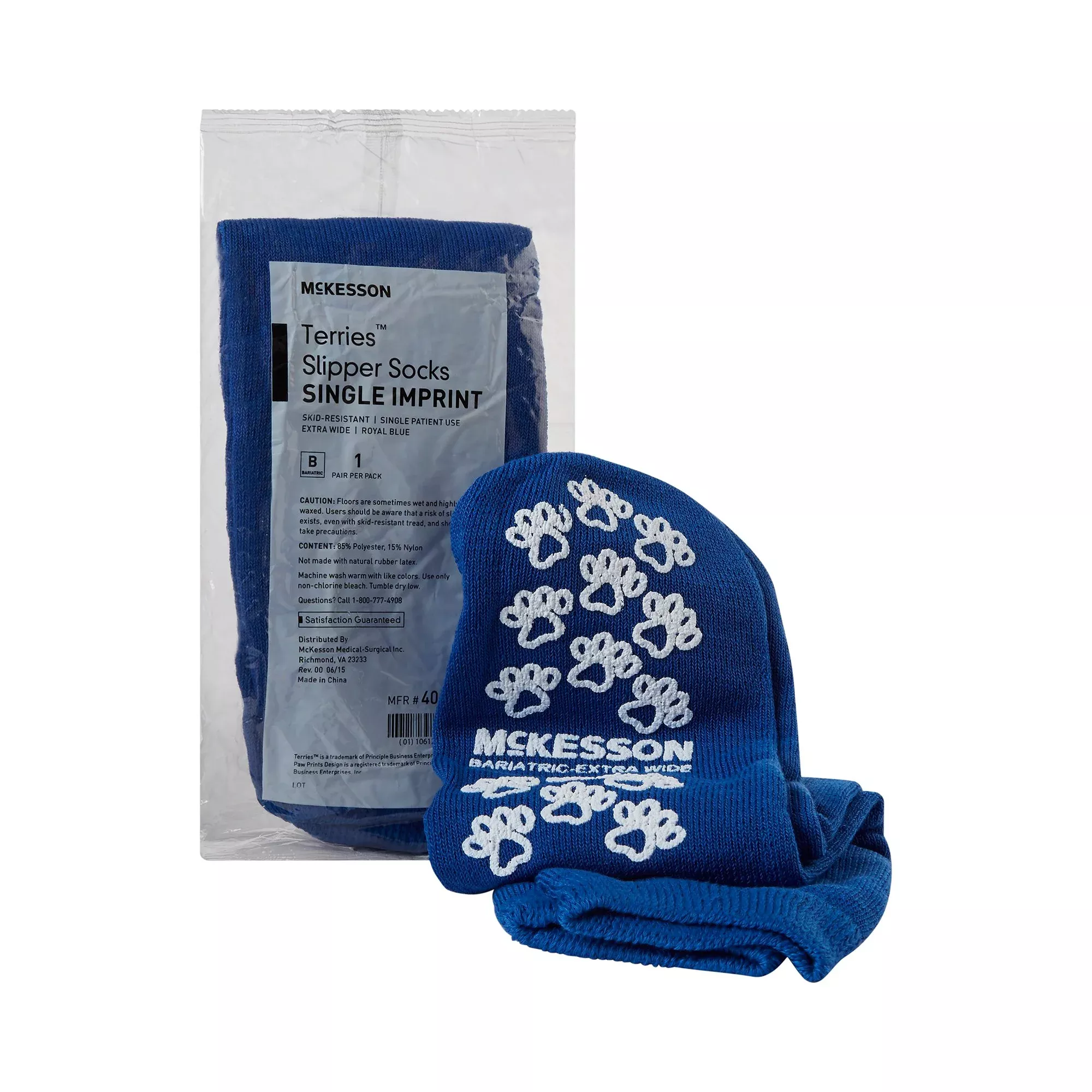 McKesson Terries™ Slipper Socks, 1 Case of 48