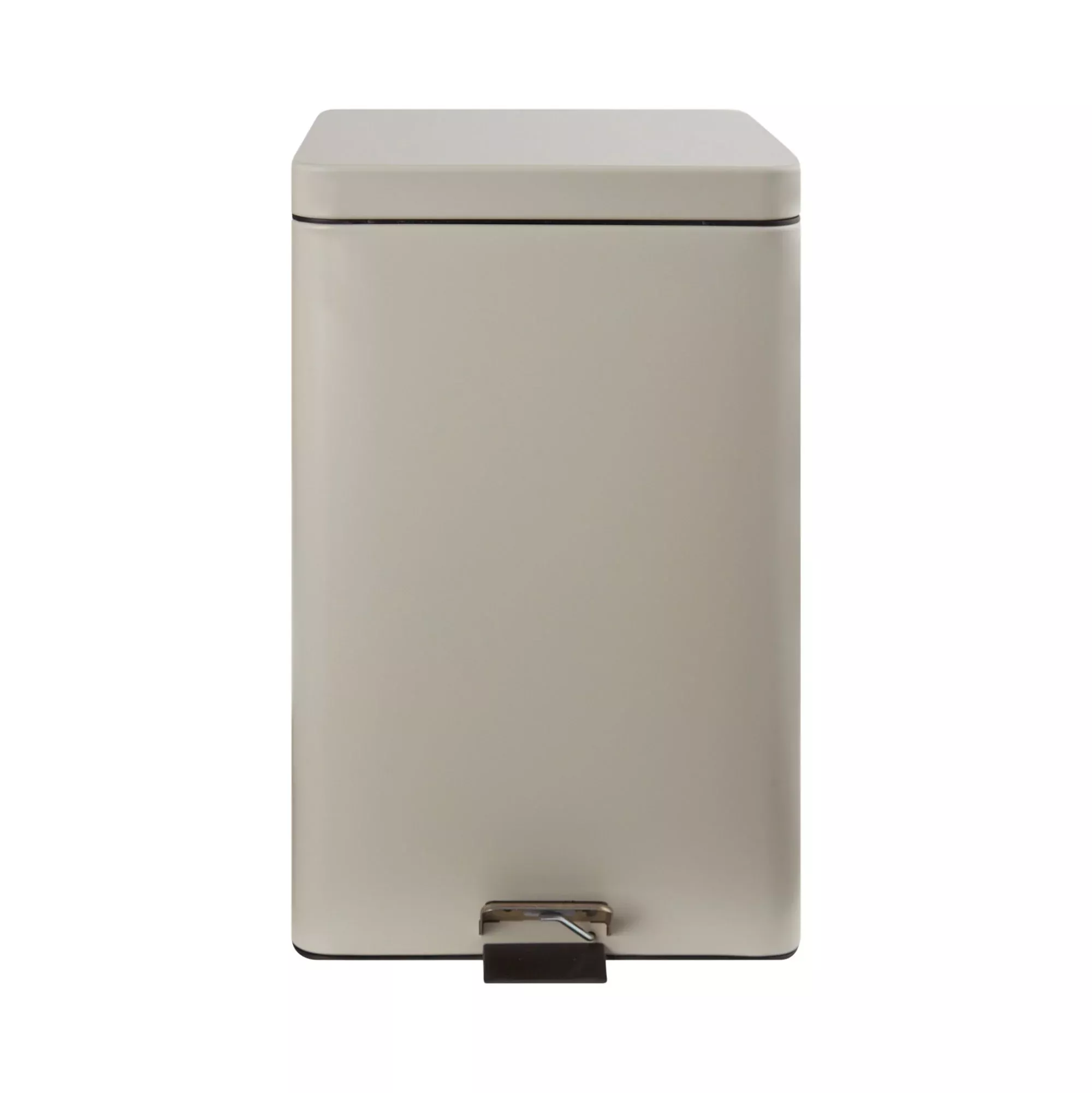 McKesson Trash Can with Plastic Liner, Square, Steel, Step-On, 32 QT, Beige, 1 Each