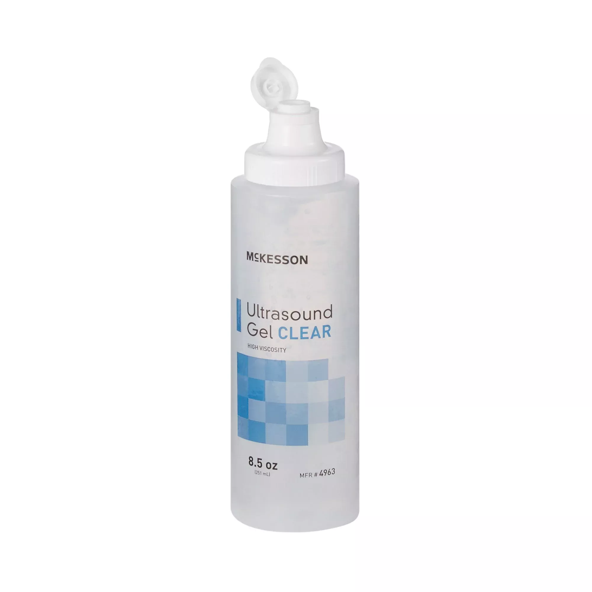 McKesson Ultrasound Gel, Clear, 250 mL (8.5 oz.) Bottle, Ultrasound and Laser Transmission, 1 Case of 12