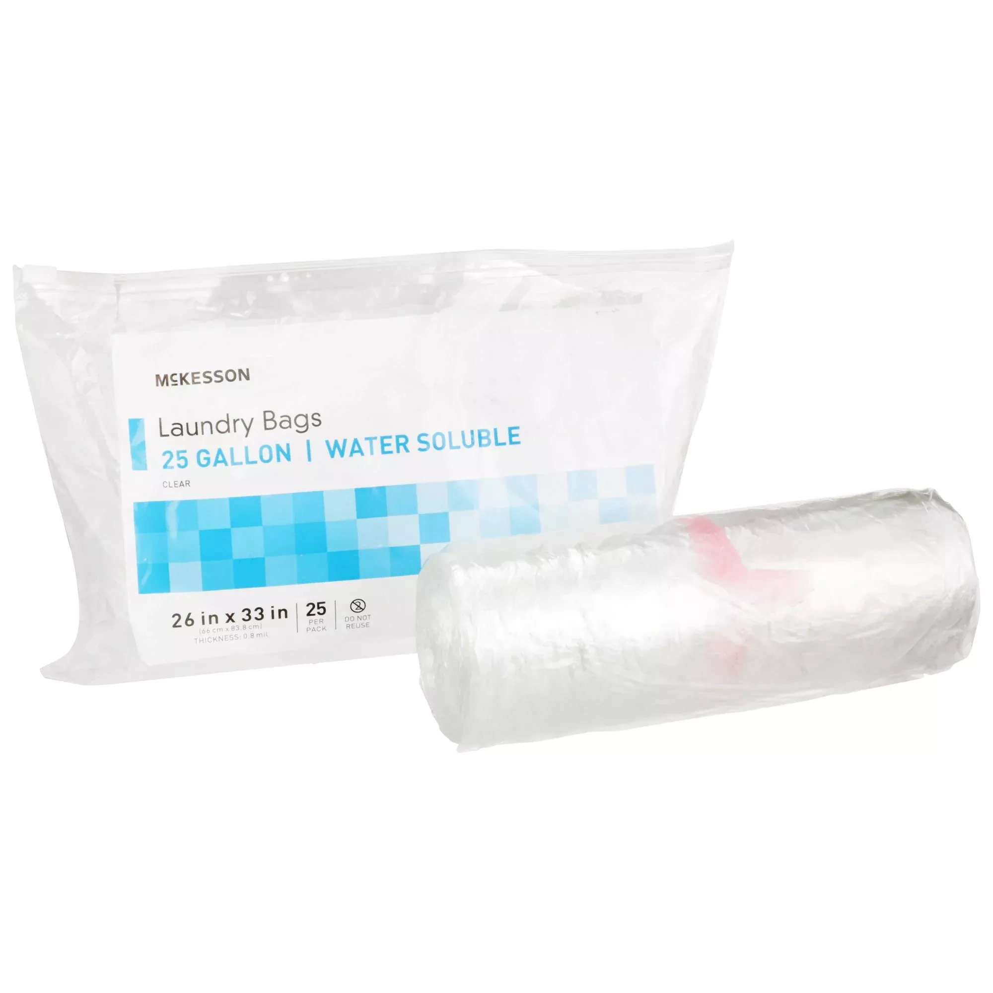 McKesson Water Soluble Laundry Bag, 20-25 gal Capacity, 1 Case of 100