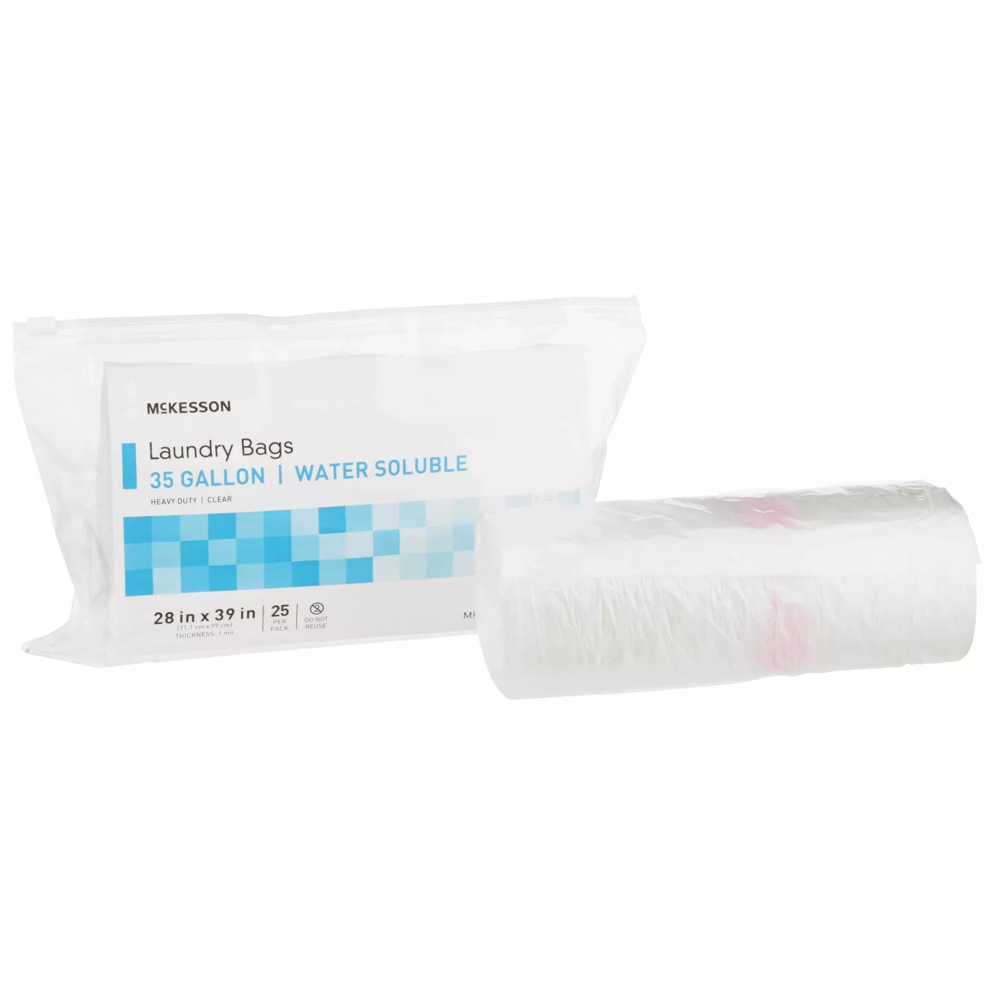 McKesson Water Soluble Laundry Bag, 30-35 gal Capacity, 1 Case of 100