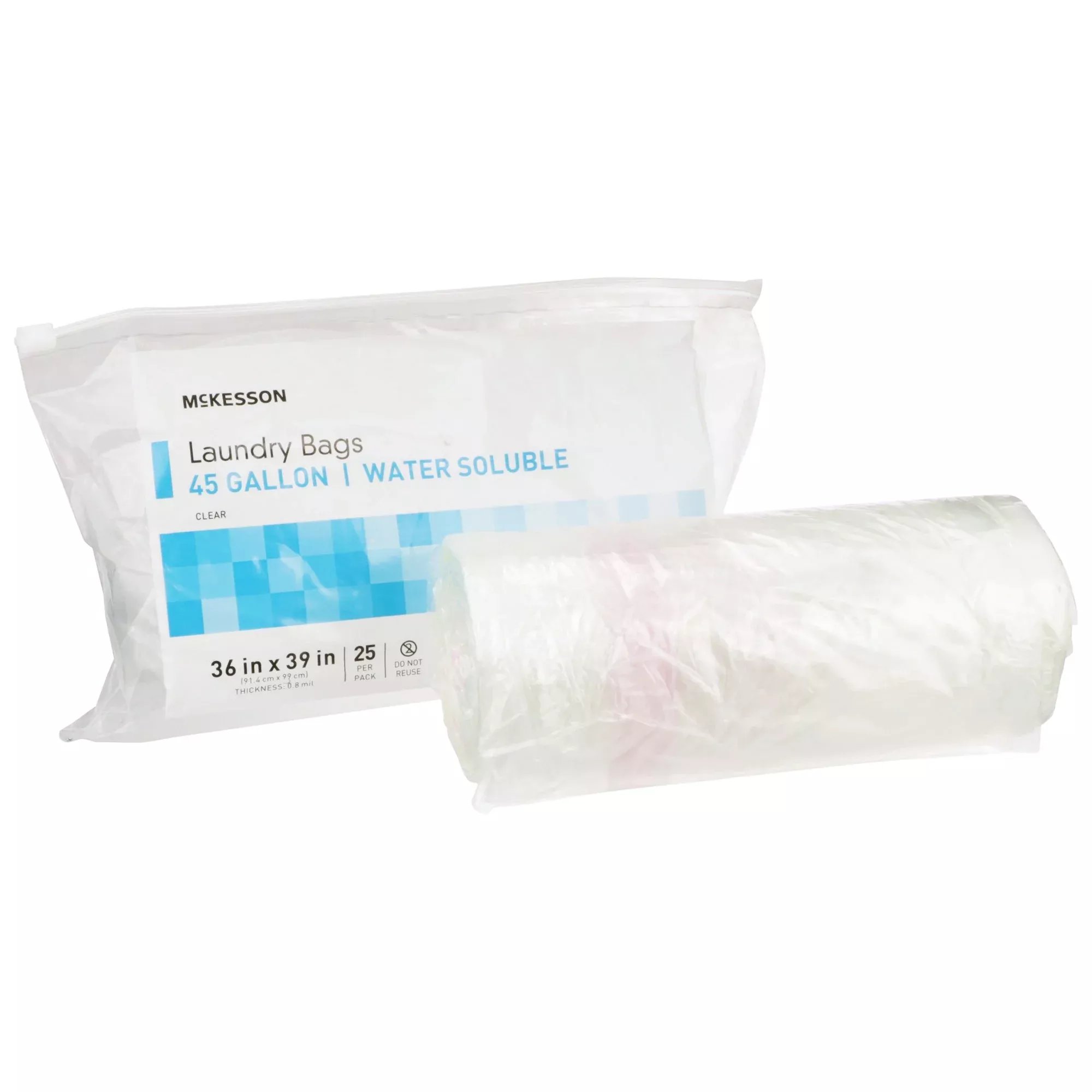 McKesson Water Soluble Laundry Bag, 40-45 gal Capacity, 1 Case of 100