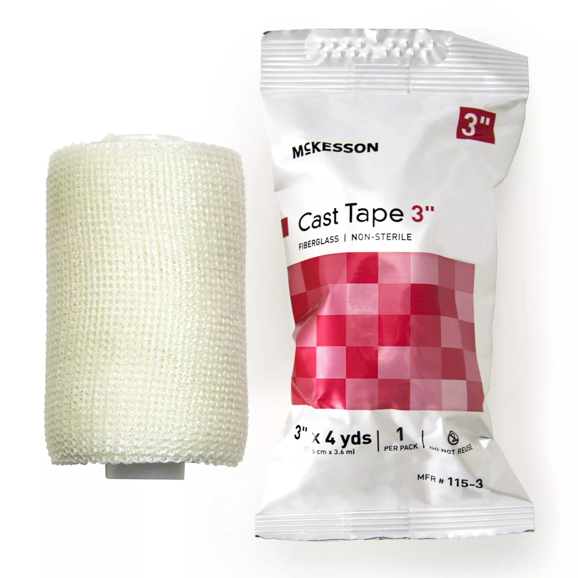 McKesson White Cast Tape, 3 Inch x 4 Yard, 1 Box of 10