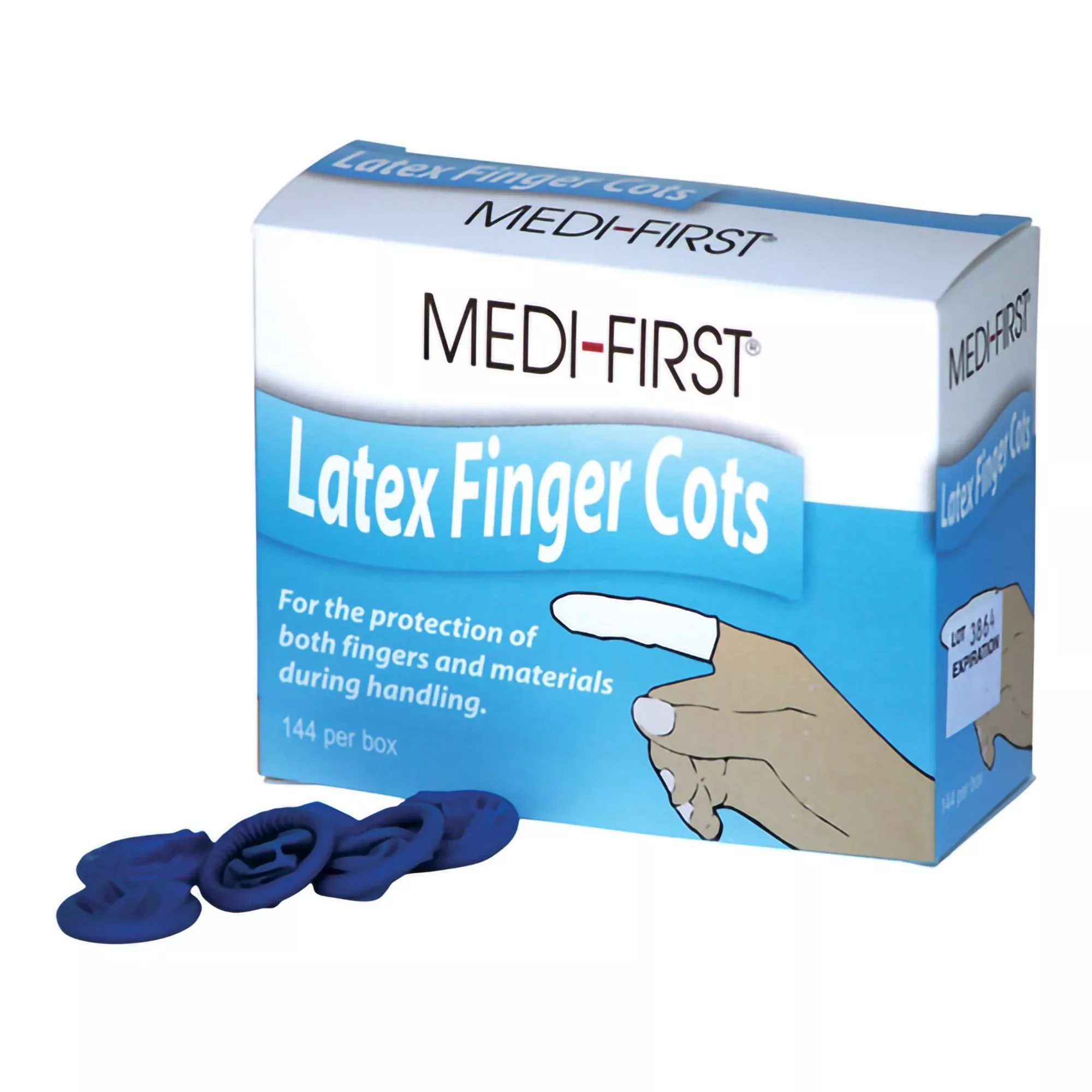 Medi-First Finger Cot, 2-1/2 Inch Length, 1 Box of 144