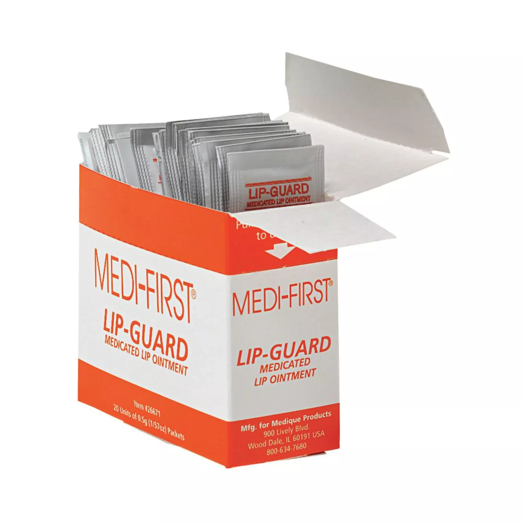 Medi-First Lip Balm, 1 Box of 20