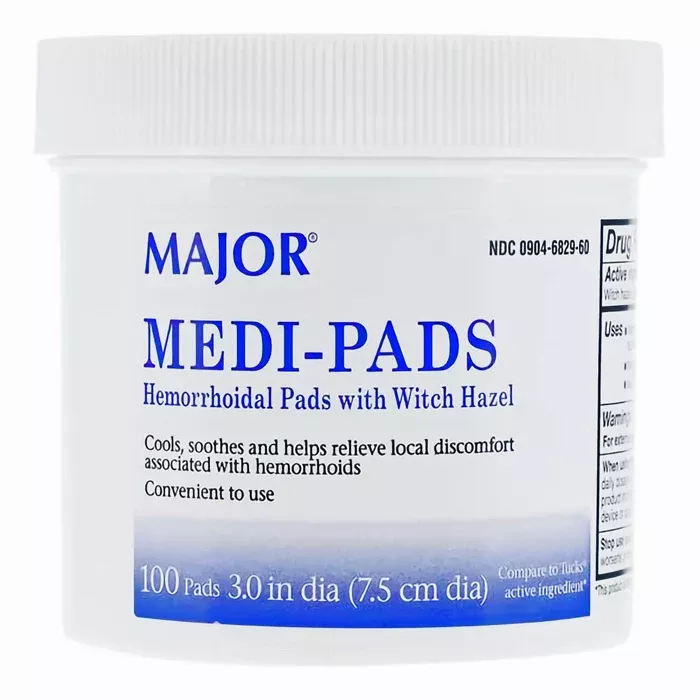 Medi-Pads Hemorrhoid Relief Pads with Witch Hazel 100 Count