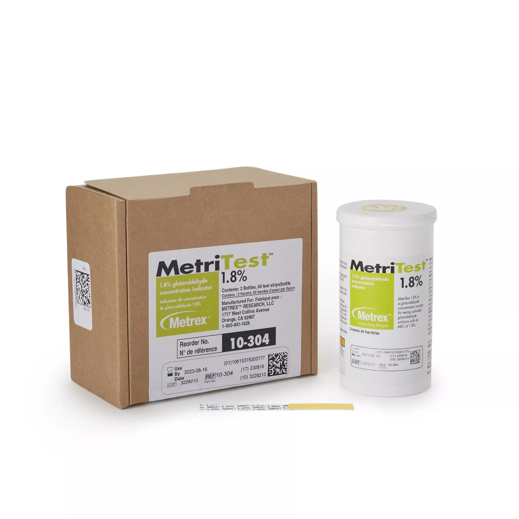 MetriTest™ 1.8% Glutaraldehyde Concentration Indicator, 1 Bottle of 60