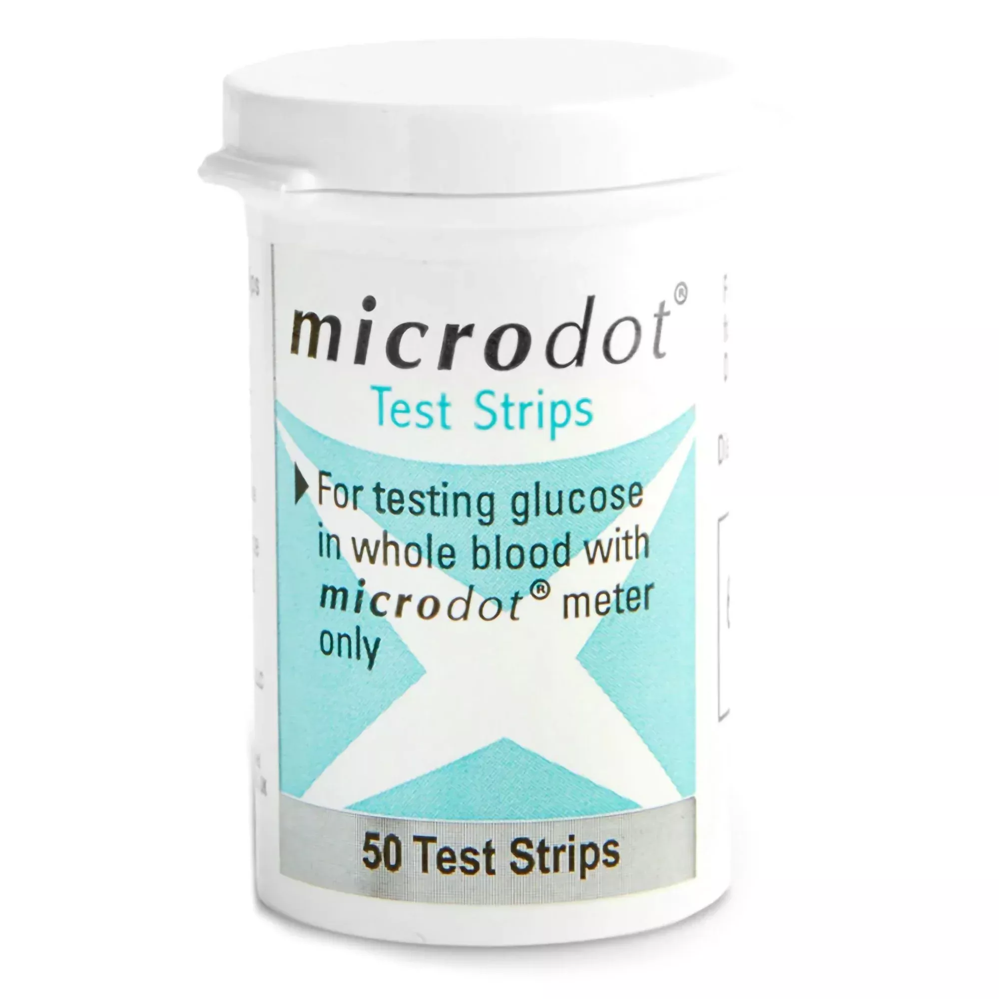 microdot Blood Glucose Test Strips, 1 Box of 50