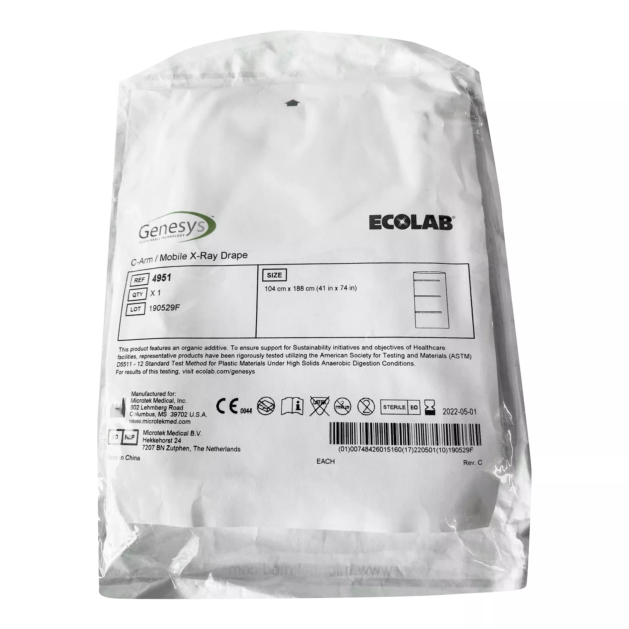 Microtek Medical C-Arm Drape, 1 Case of 20