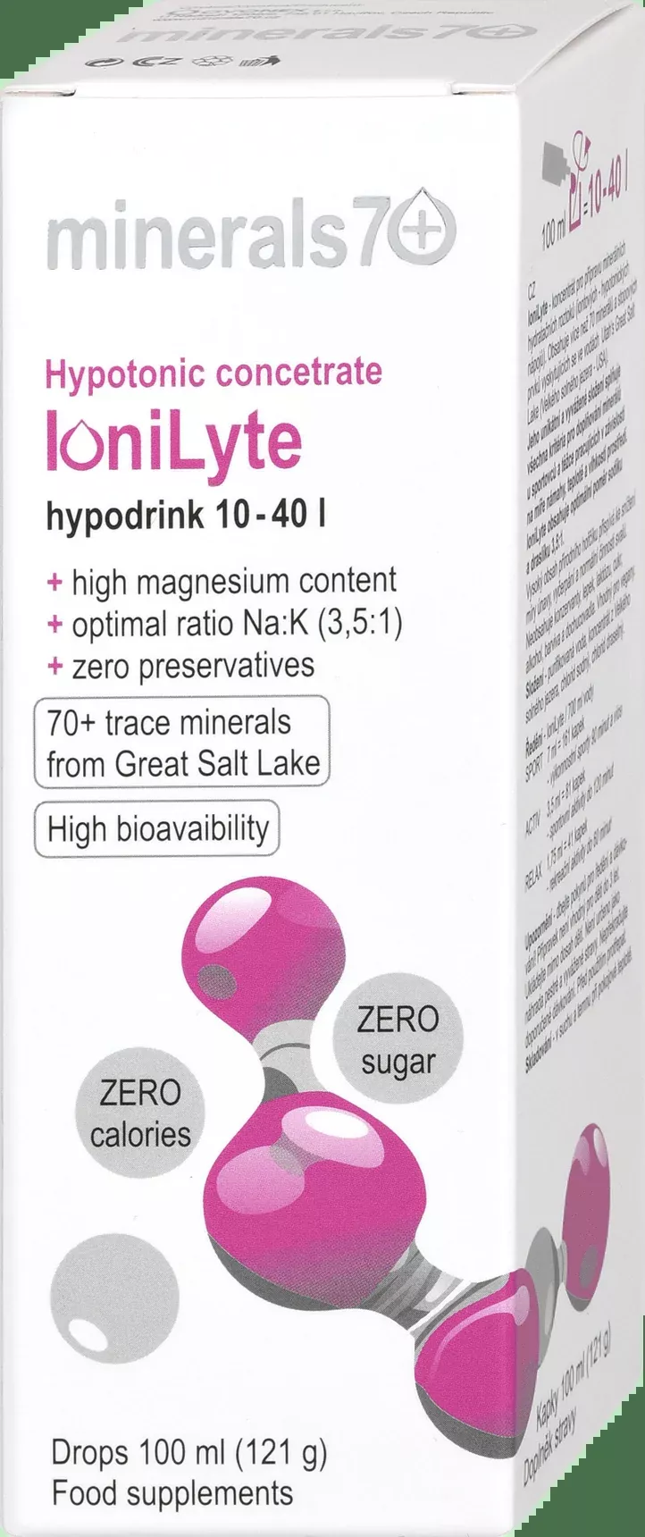Minerals70 + concentrate for the preparation of IoniLyte mineral moisturizing solutions, 100 ml