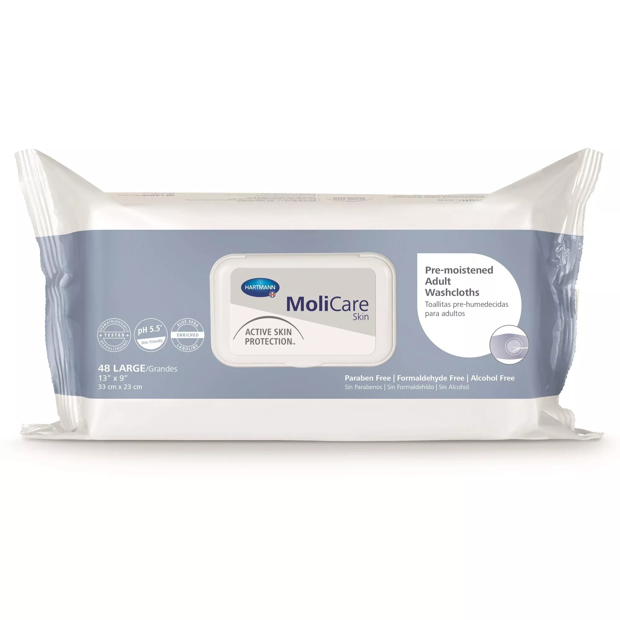 MoliCare Scented Skin Washcloths, Soft Pack, 1 Pack of 48