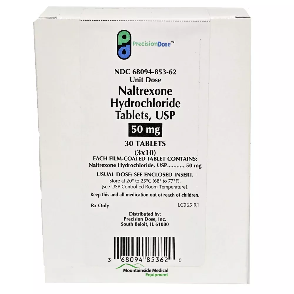 Naltrexone Hydrochloride Tablets 50 mg Unit Dose (3 x10's) 30 Count (RX)