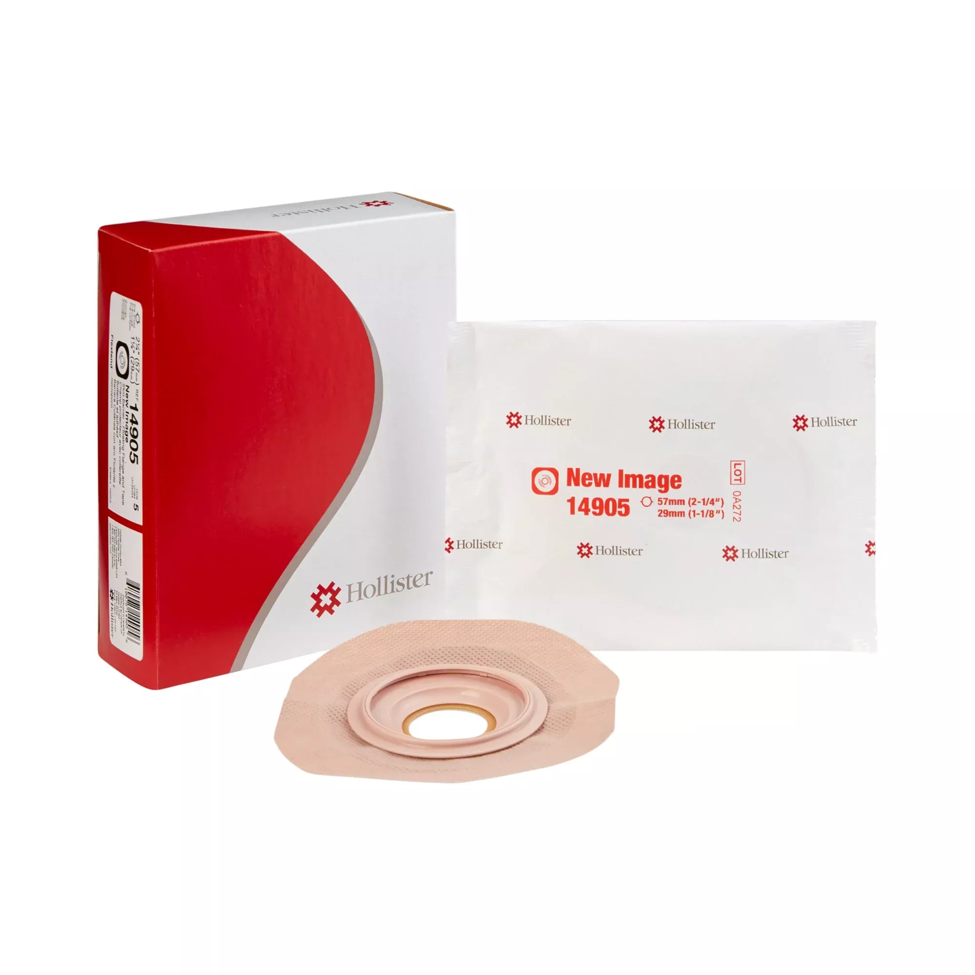 New Image Convex FlexTend™ Colostomy Skin Barrier With 1 1/8 Inch Stoma Opening, 1 Box of 5