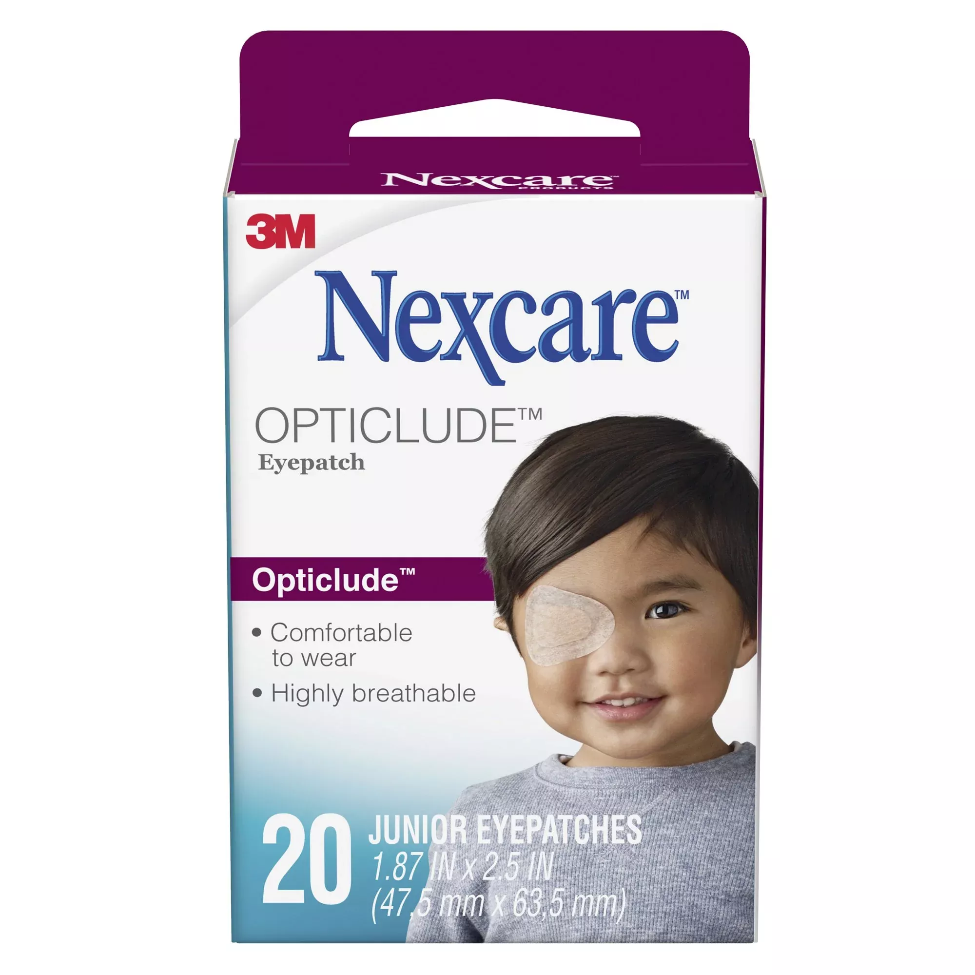 Nexcare™ Opticlude™ Orthoptic Eye Patch, 47.5 x 63.5 Millimeter, 1 Case of 720