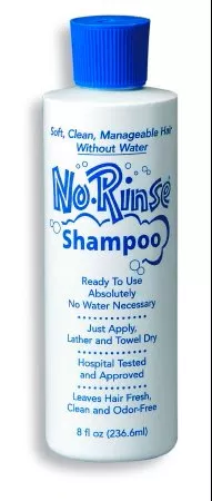No-Rinse Rinse-Free Shampoo, 8 oz. Bottle, 1 Each