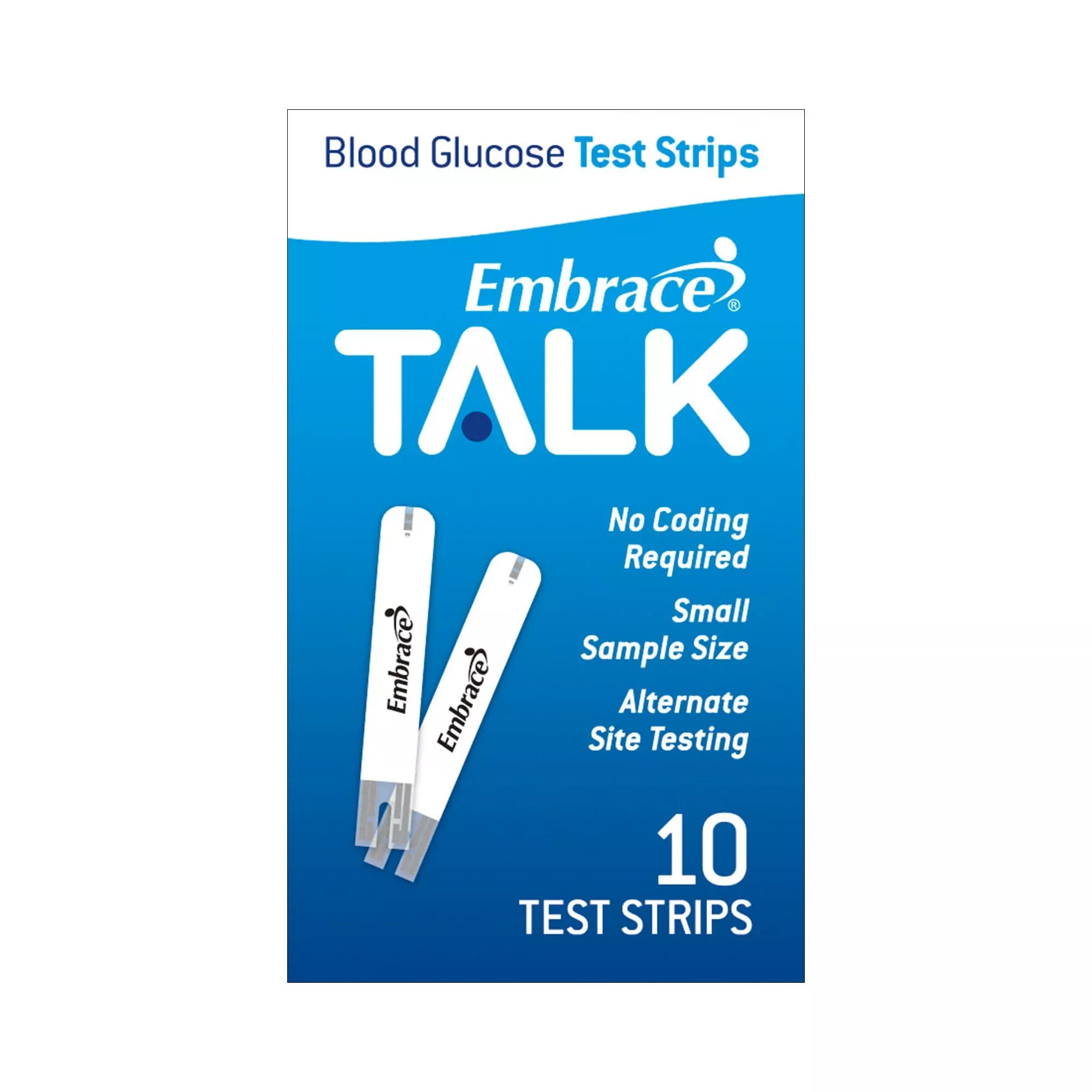 Omnis Health Embrace Blood Glucose Test Strips, 1 Vial of 10