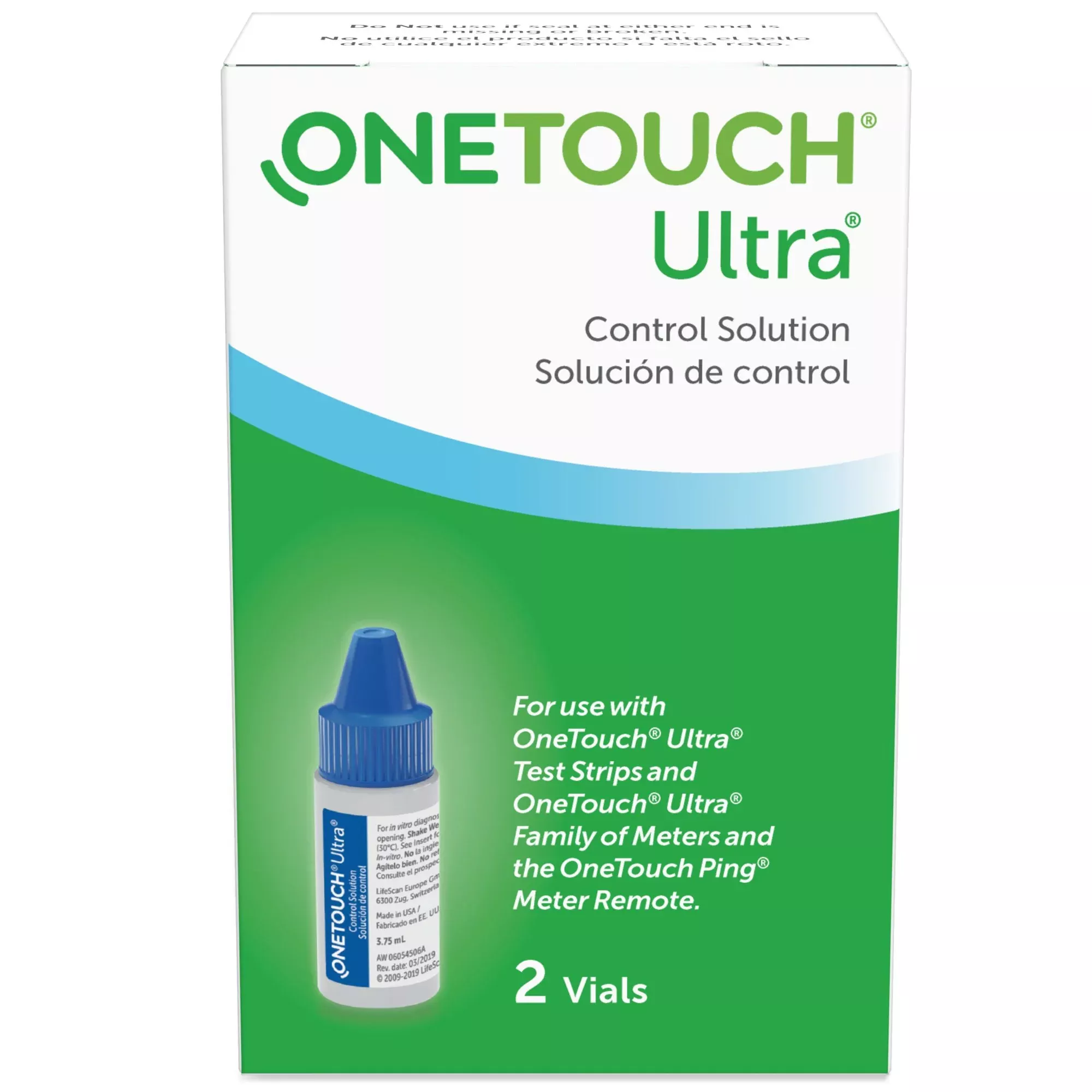 One Touch Ultra Control Solution, 1 Box of 2