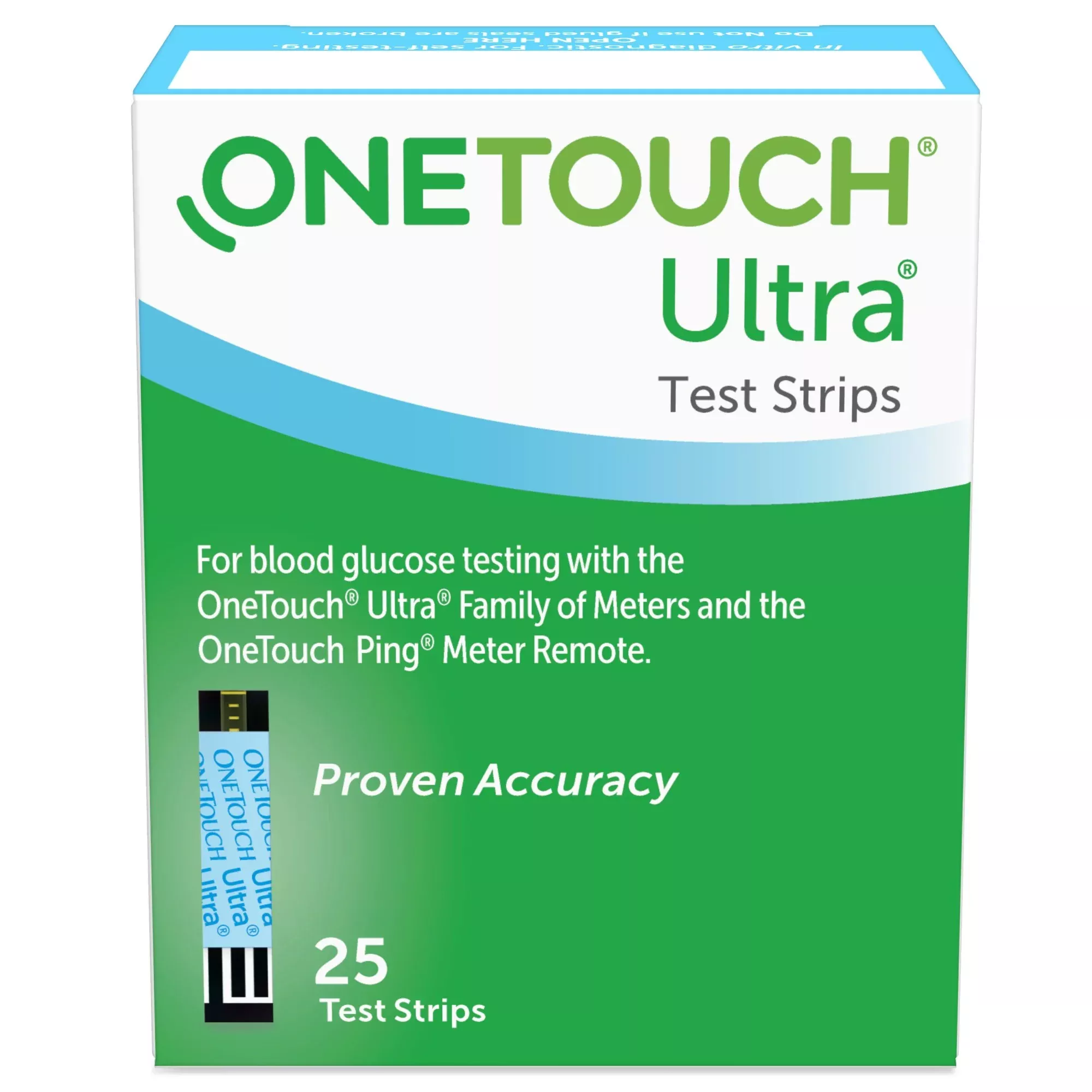 OneTouch Ultra 2 Blood Glucose Test Strips, 1 Box
