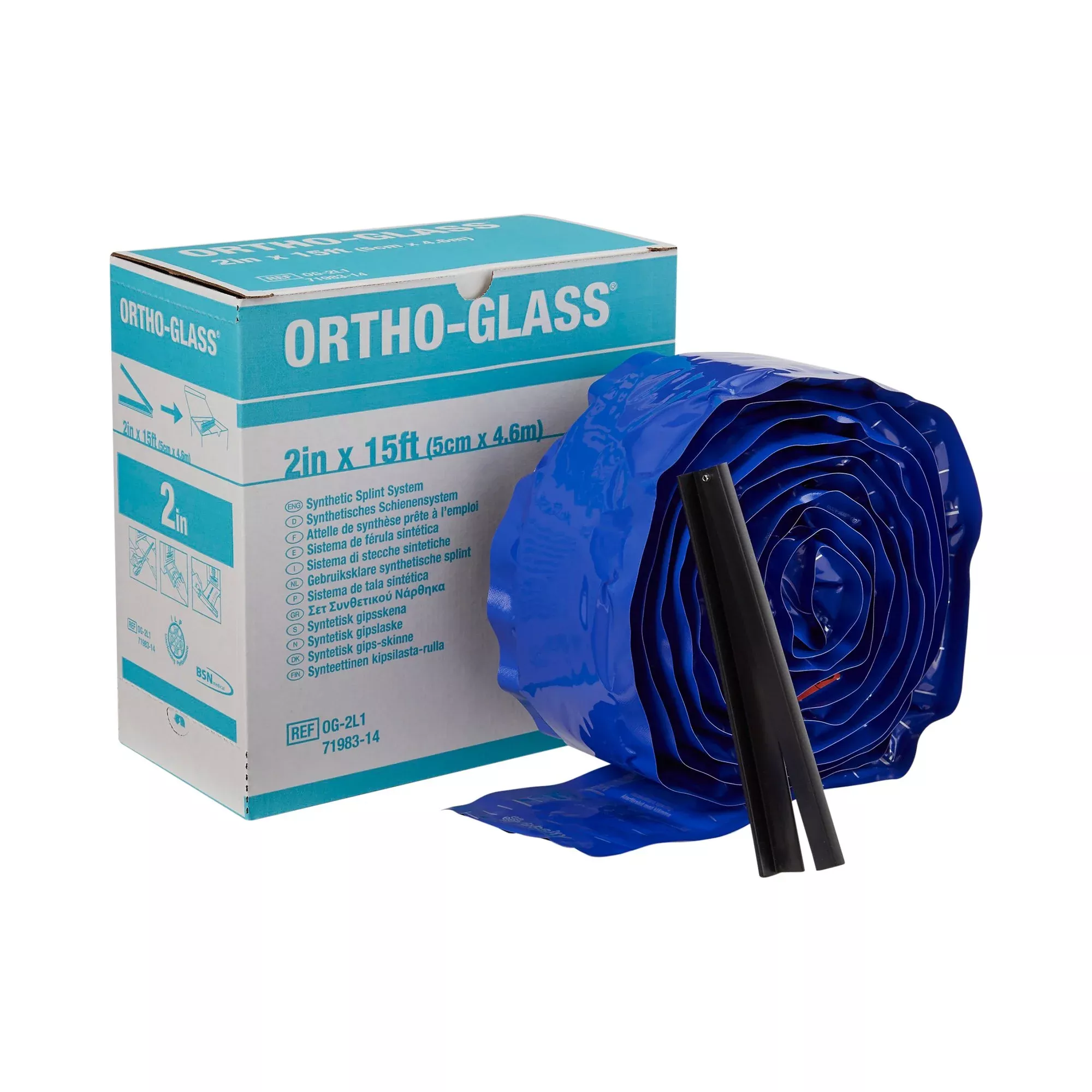 Ortho-Glass Splint Roll, White, 2 Inch x 5 Yard, 1 Case of 2