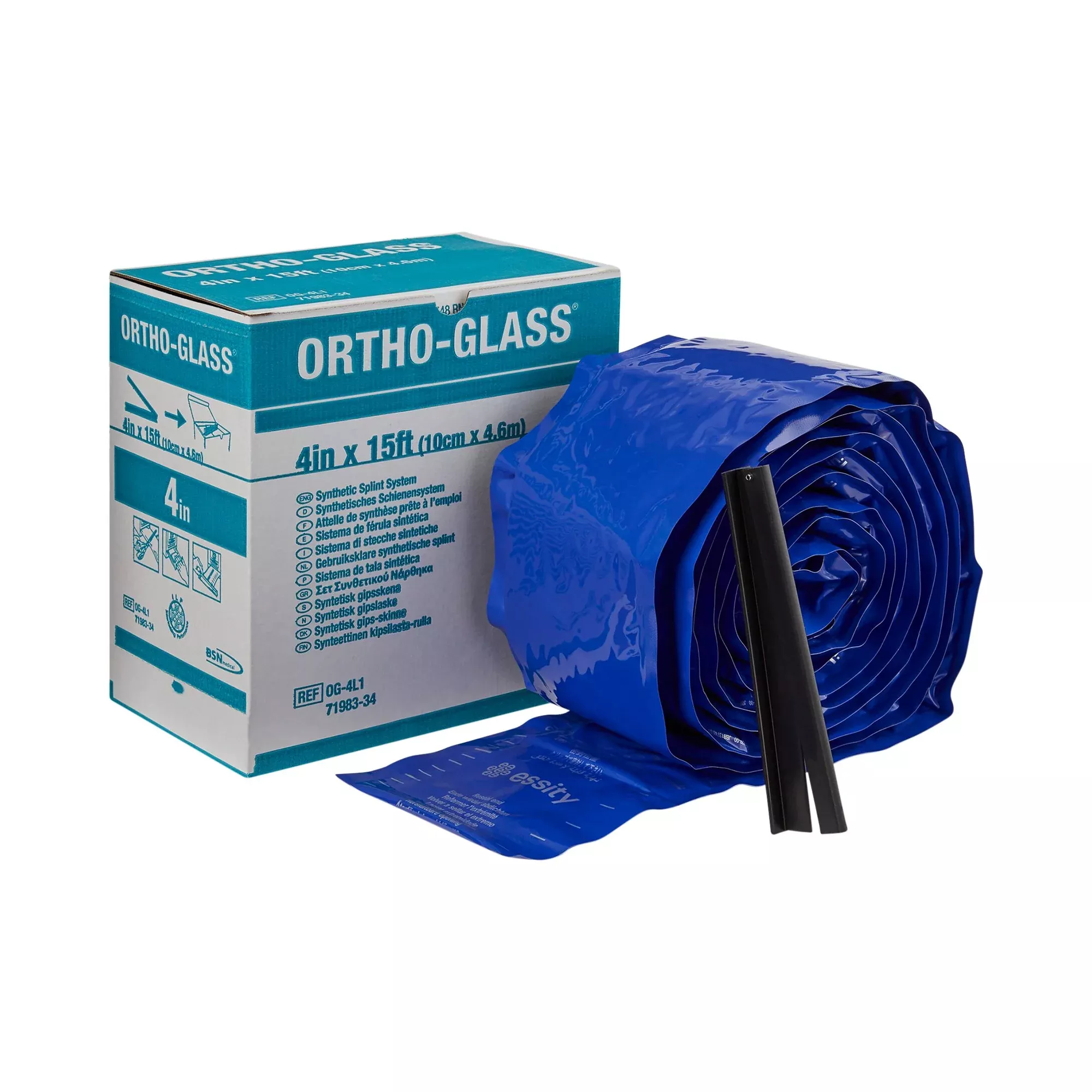 Ortho-Glass Splint Roll, White, 4 Inch x 5 Yard, 1 Case of 2