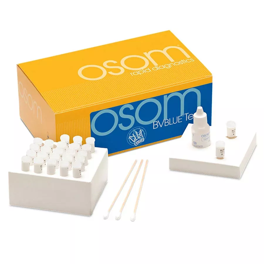 OSOM BVBlue BV Test: Bacterial Vaginosis Test Kit CLIA Waived 25/Box