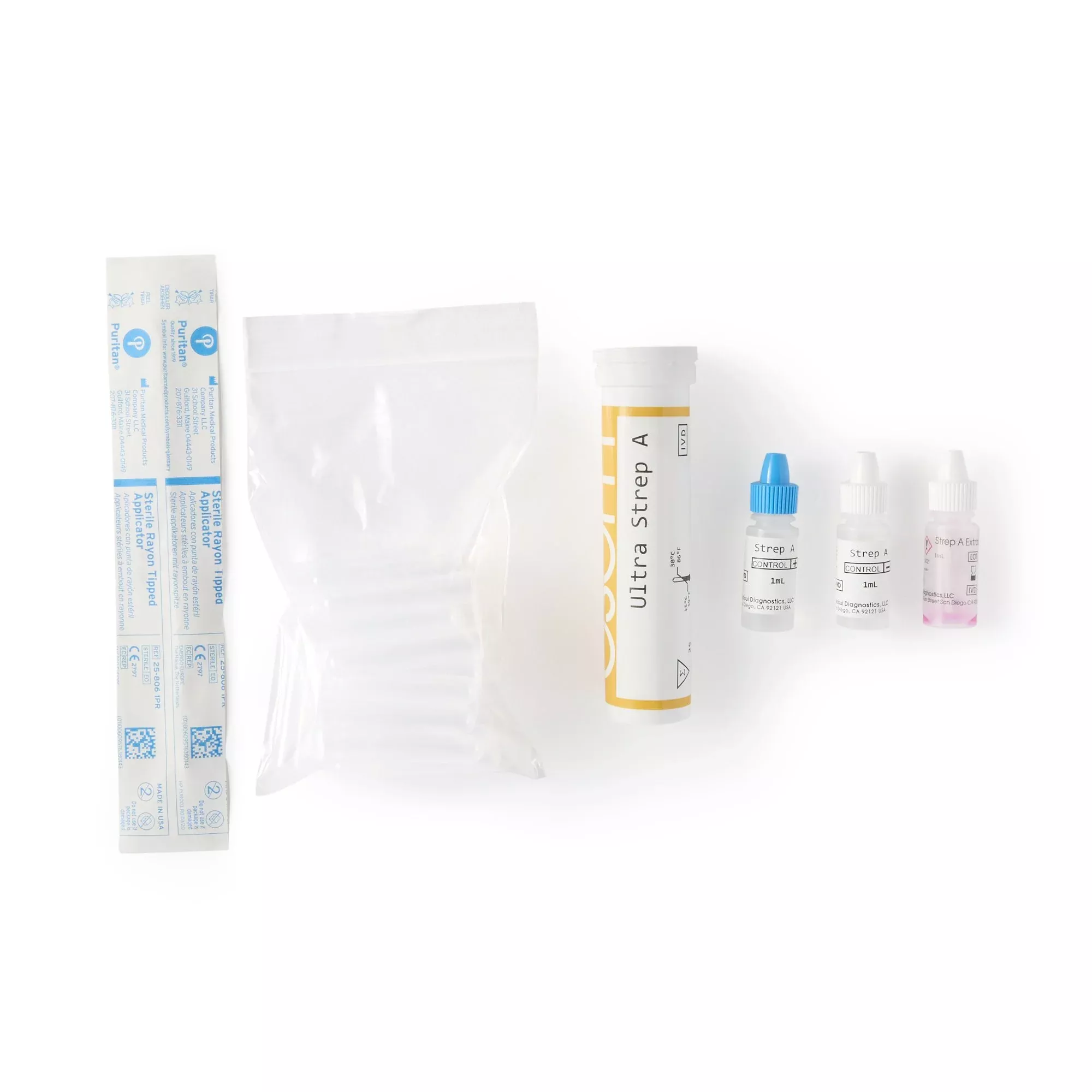 OSOM Ultra Rapid Test Kit, Strep A Test, 1 Kit of 25