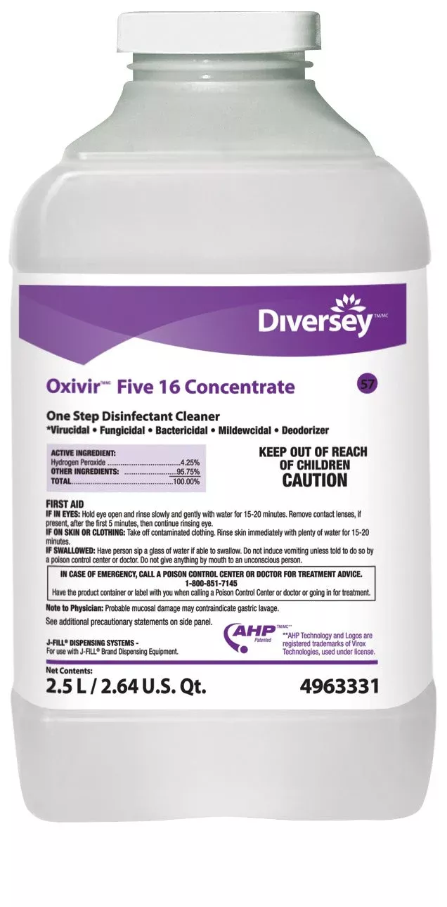 Oxivir Five 16 Surface Disinfectant Cleaner, 1 Case of 2